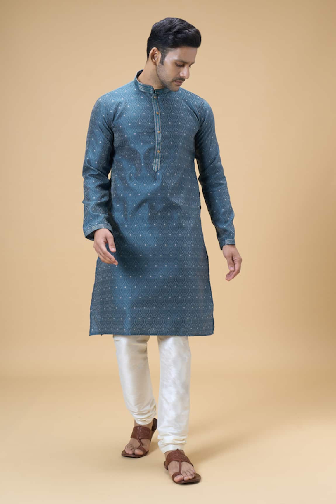 Arihant Rai Sinha Spade Bloom Woven Kurta With Churidar 
