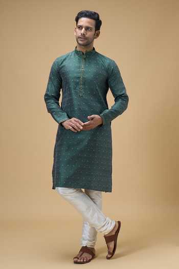 Arihant Rai Sinha Spade Blossom Woven Kurta With Churidar 