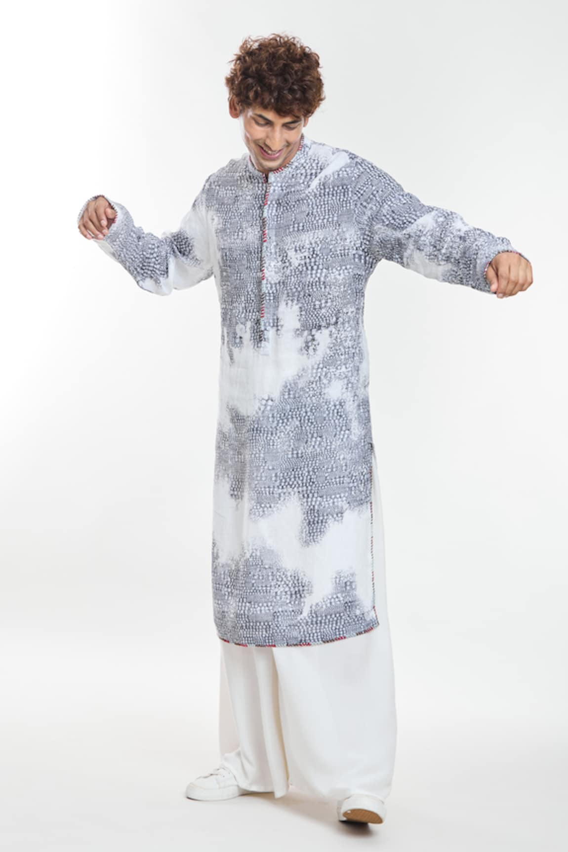 Anamika Khanna Linen All-over Printed Kurta