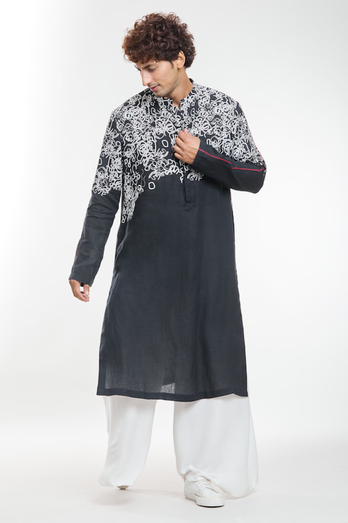 Anamika Khanna Scribble Artwork Print Kurta