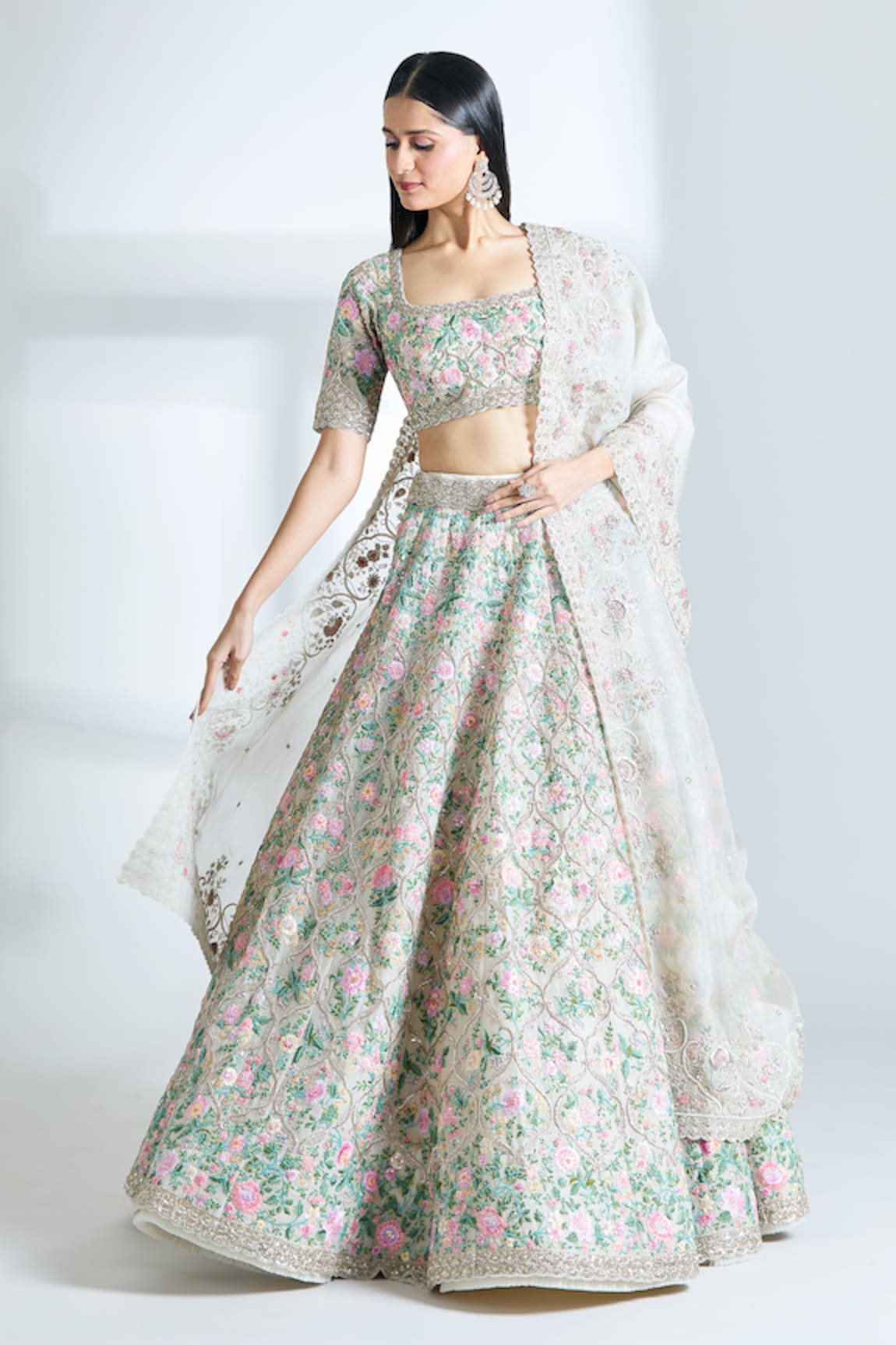 Anushree Reddy Ivy Mughal Embroidered Bridal Lehenga Set