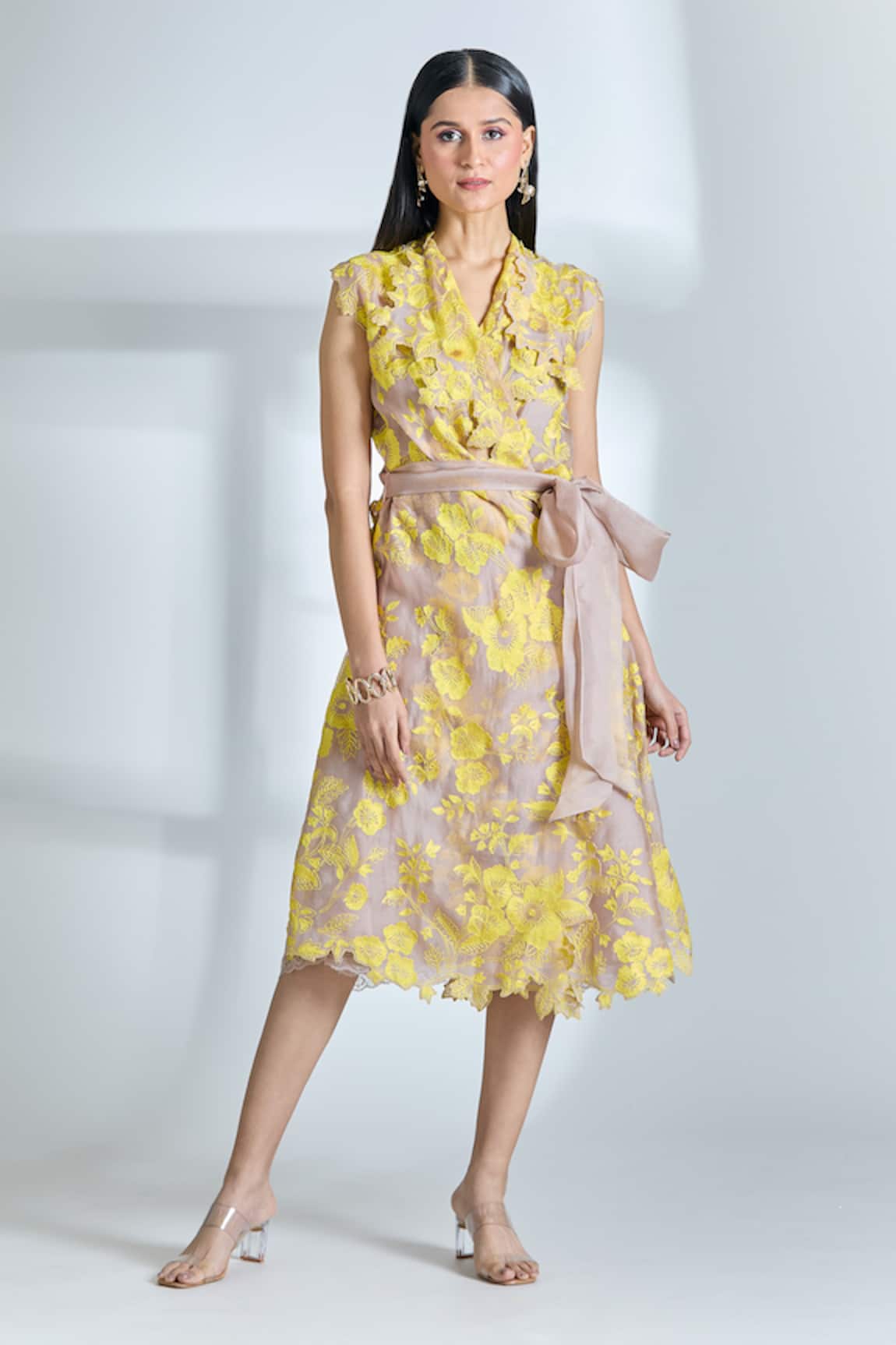 Anushree Reddy Cyra Floral Embroidered Blazer Dress 