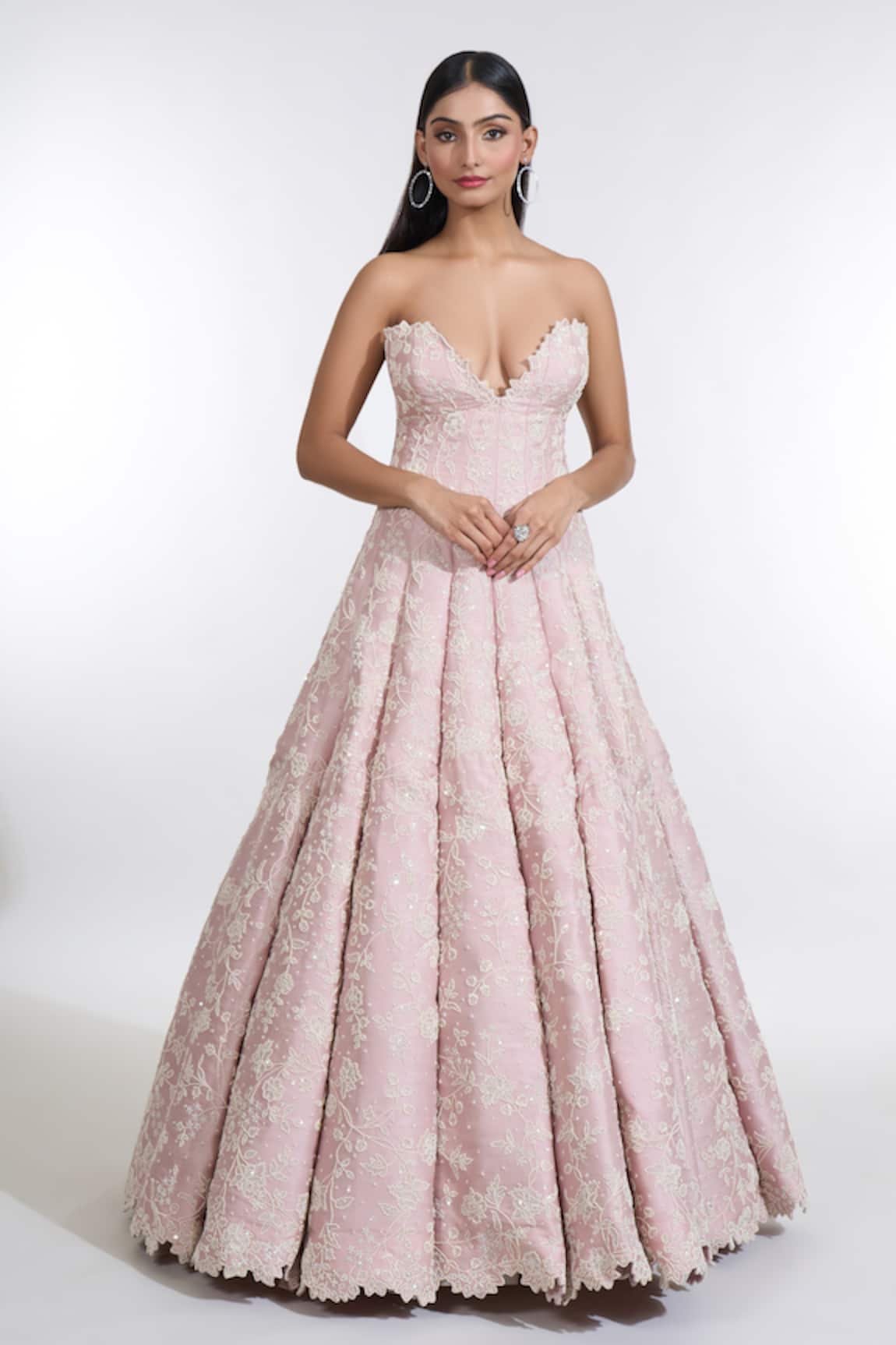 Anushree Reddy Natila Floral Embroidered Gown