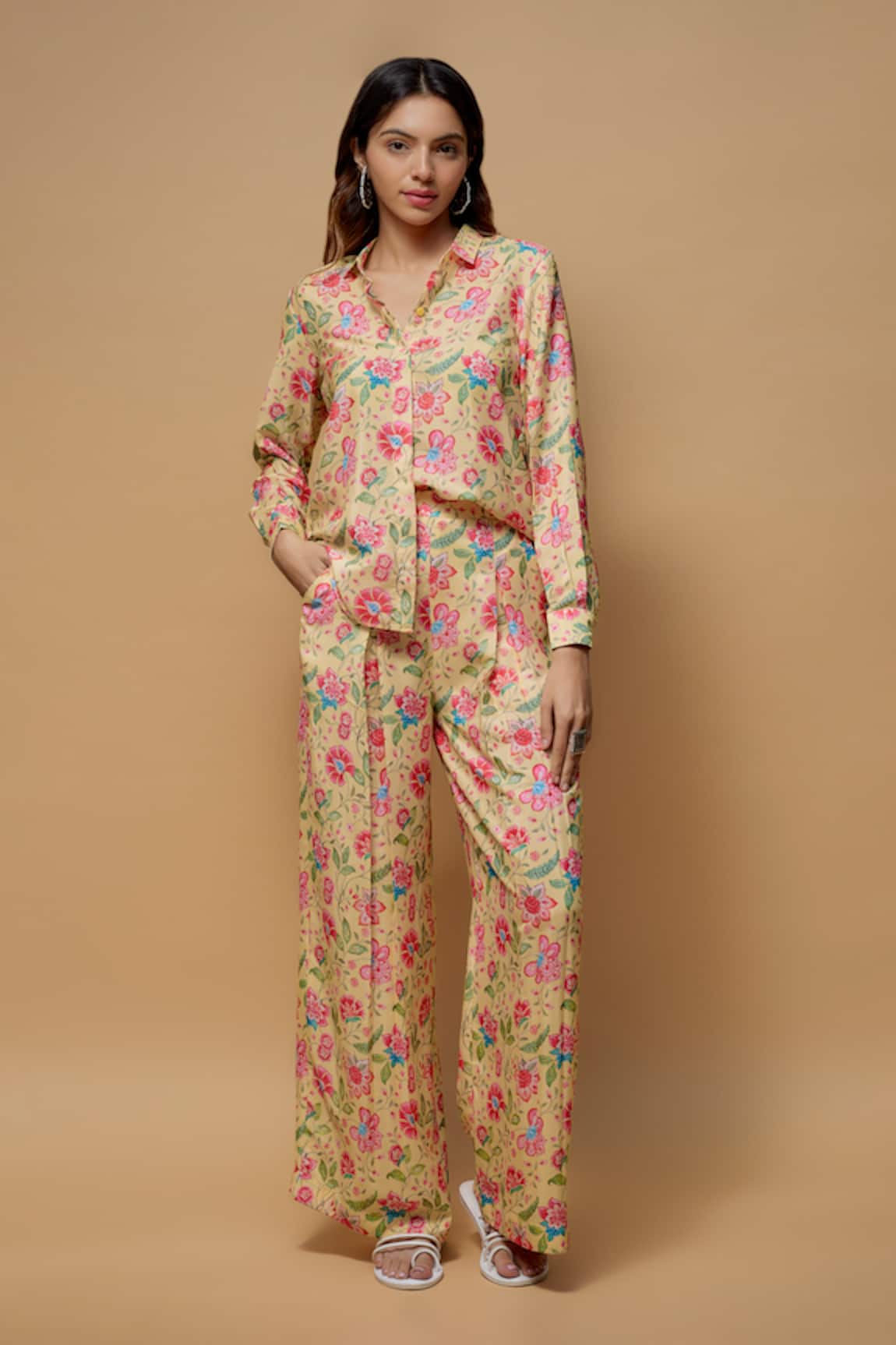 wildflower by krishna Florence Print Shirt With Pant