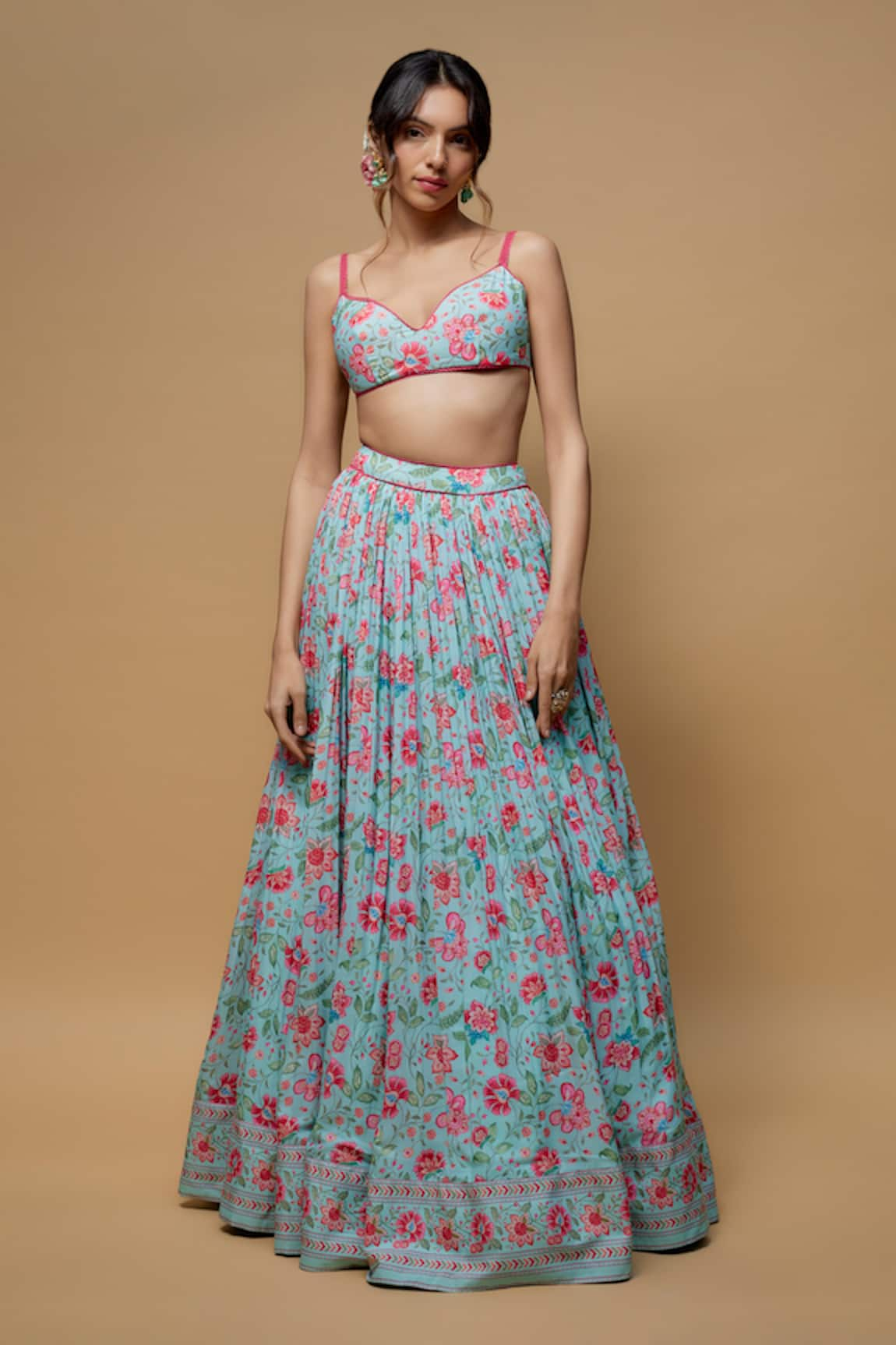 wildflower by krishna Florid Bloom Print Lehenga Set