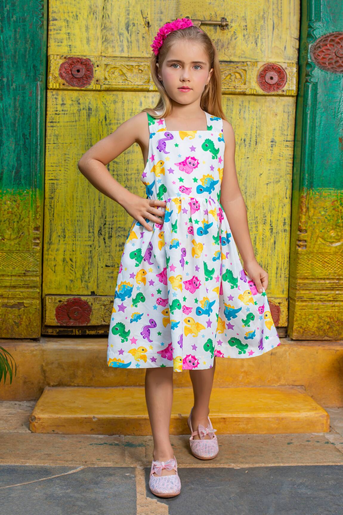 JILMIL DREAMWEAR Dinosaur Print Cotton Dress 