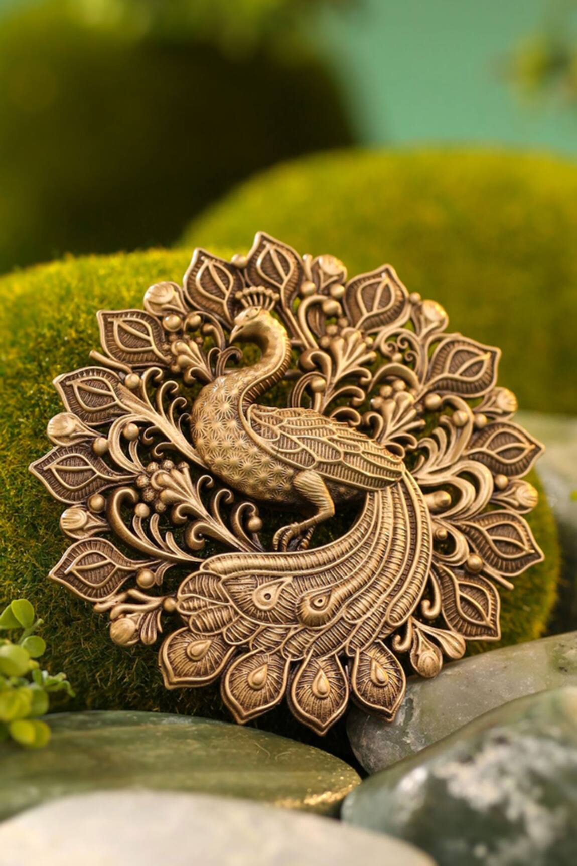 Cosa Nostraa Royal Peacock Brooch