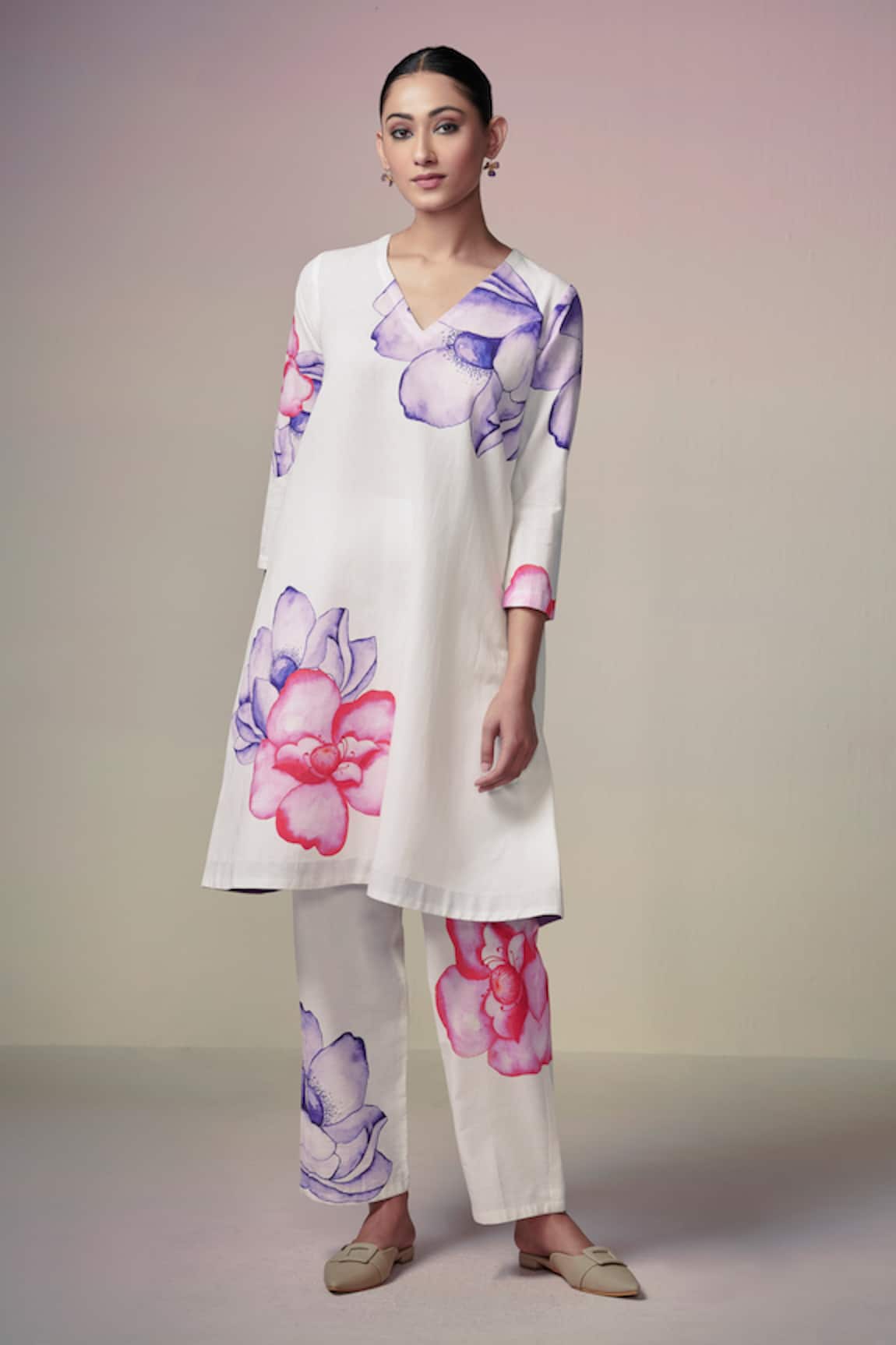Dressfolk Zainab Floral Print Kurta & Pant Set