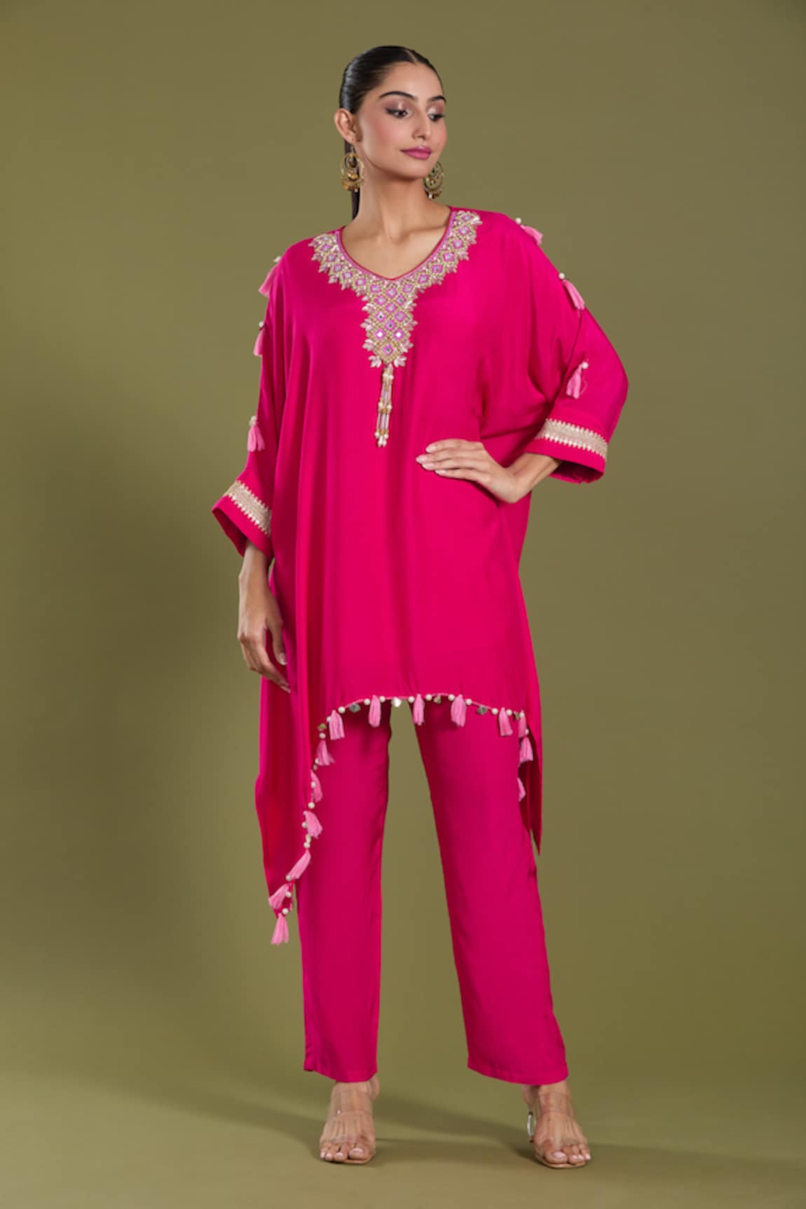 Amani Embellished Kaftan Kurta & Pant Set