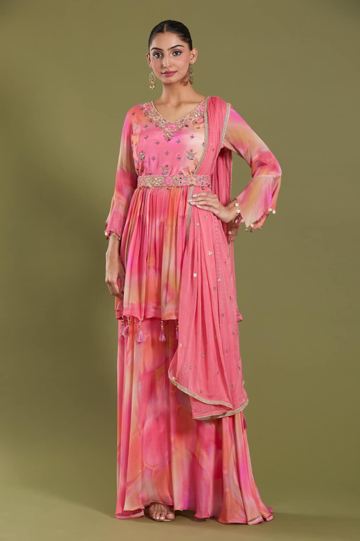 Amani Printed Kurta Sharara Set