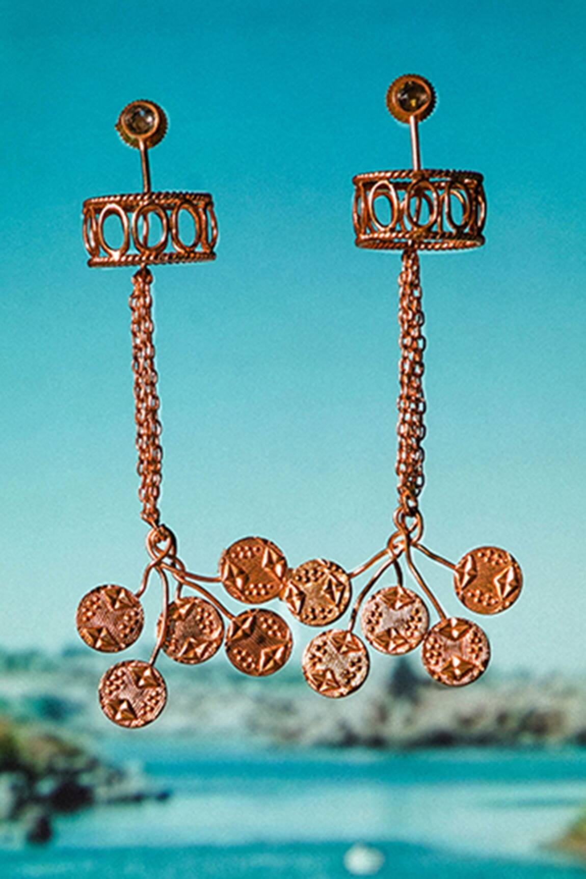 Suhani Pittie Pharoah Queens Chain Tassel Earrings