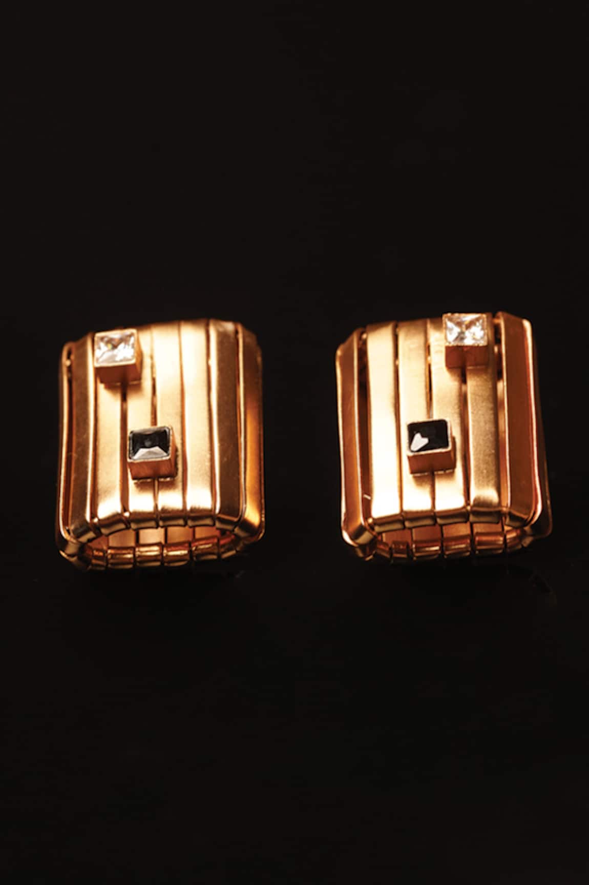 Suhani Pittie Empyreal Grid Ribbon Stud Earrings 