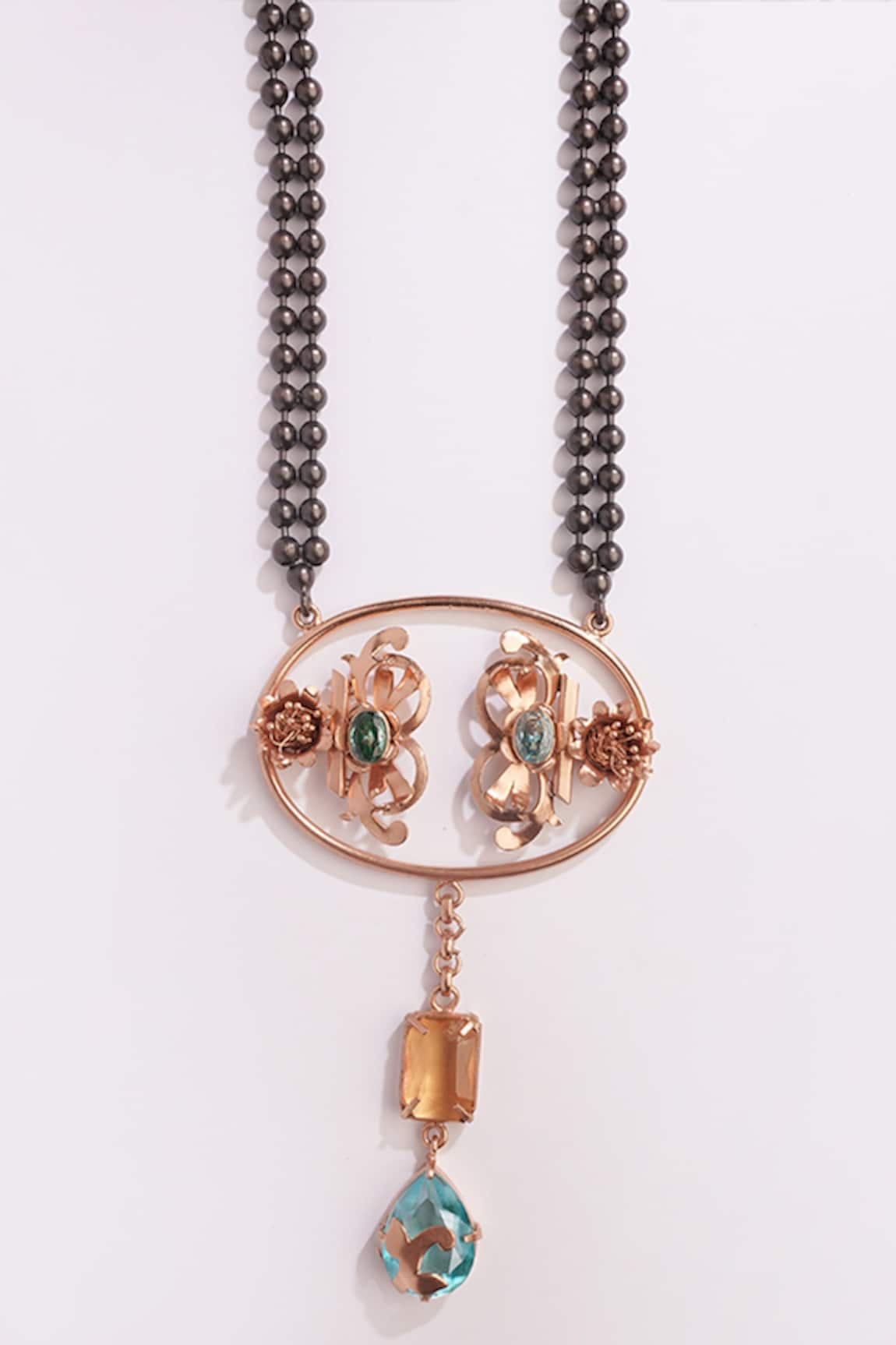 SUHANI PITTIE Saints & Cider Citrine Crystal Embellished Pendant Necklace