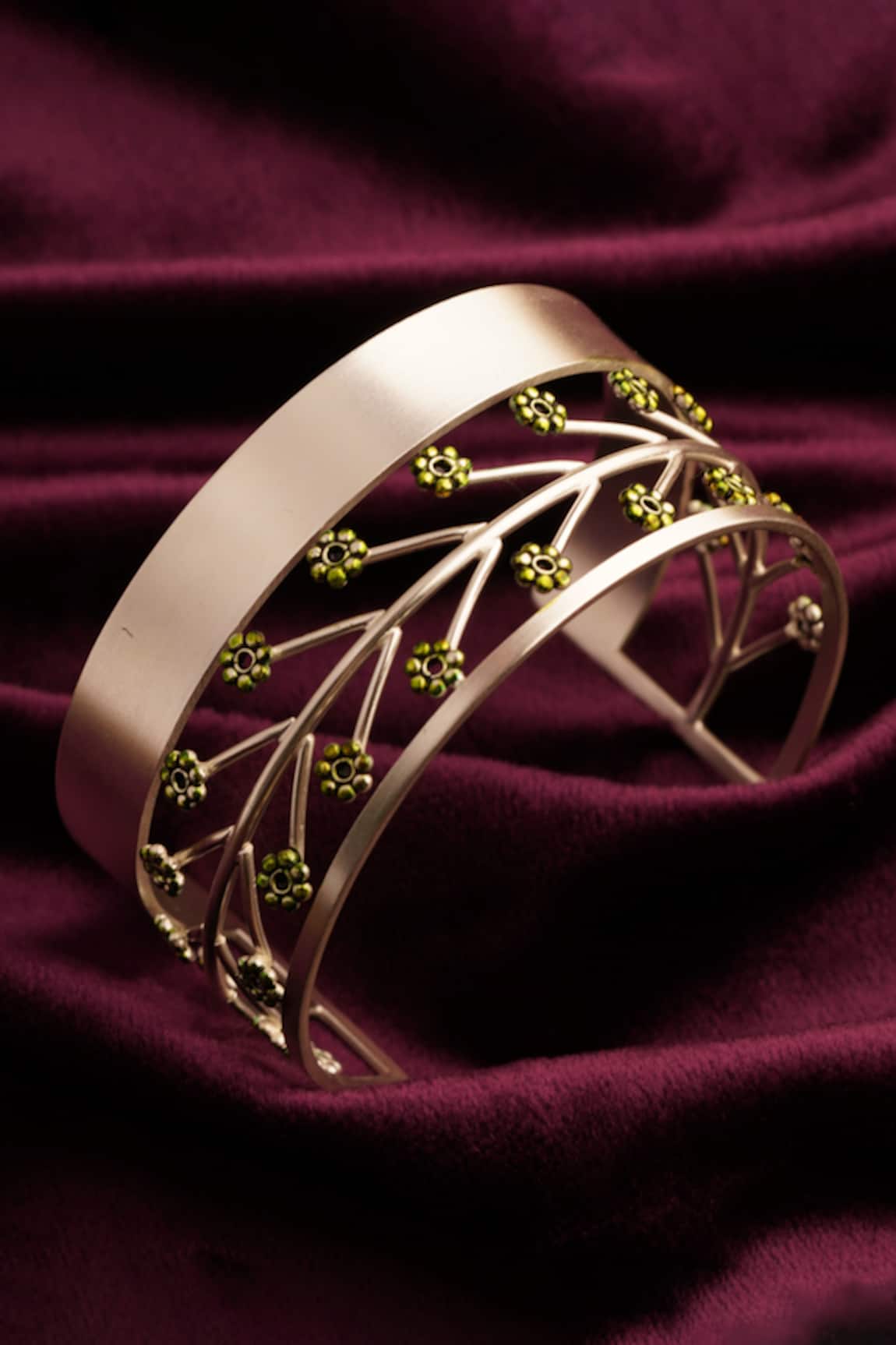 SUHANI PITTIE Moon Mettle Floral Carved Cutwork Cuff