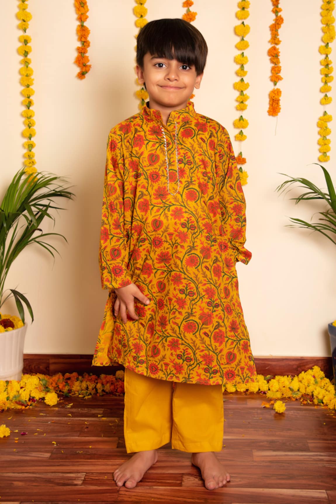 POMCHA JAIPUR Darpan Hand Block Print Kurta With Pant