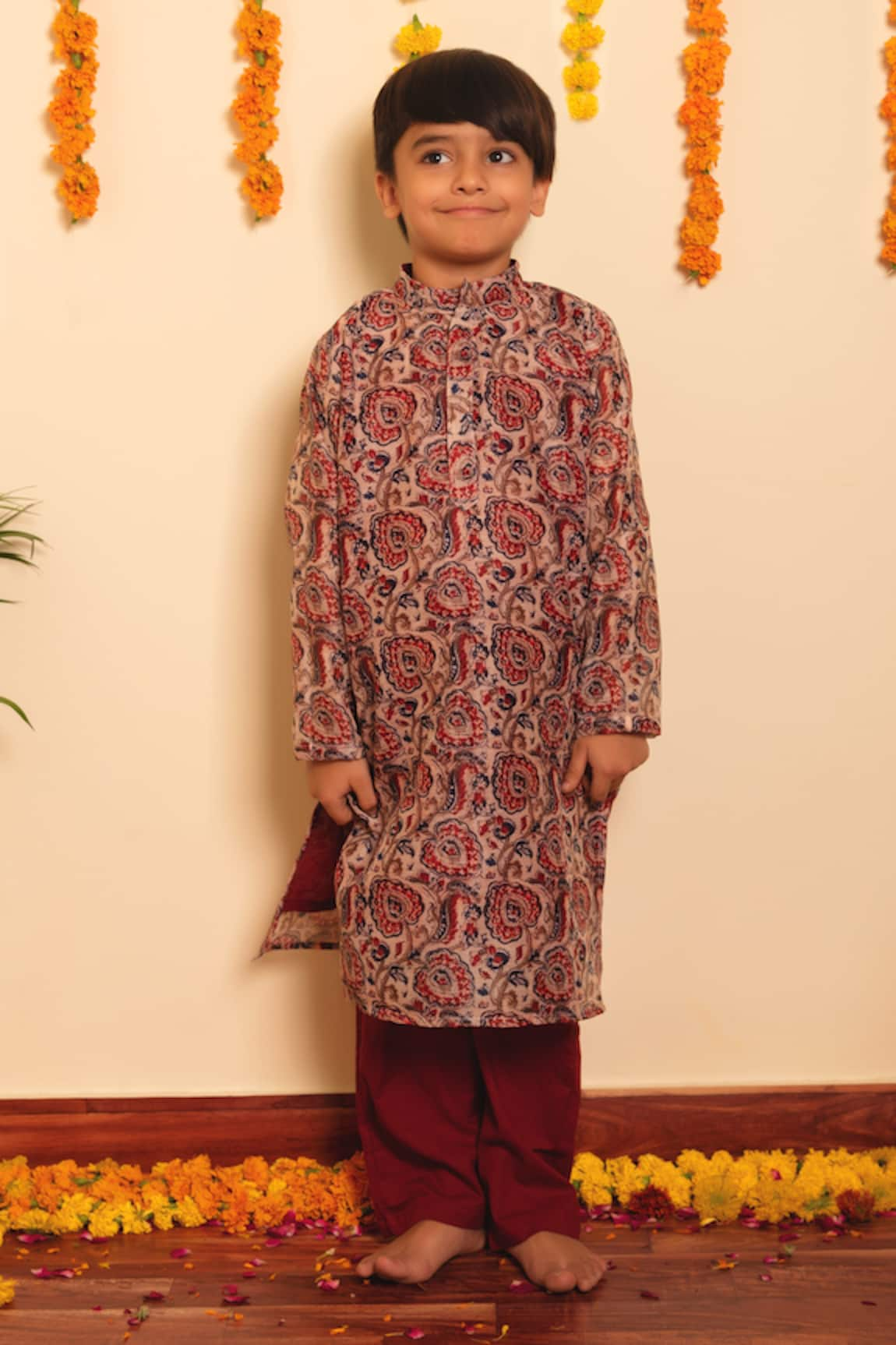 POMCHA JAIPUR Gulabagh Print Kurta With Pant