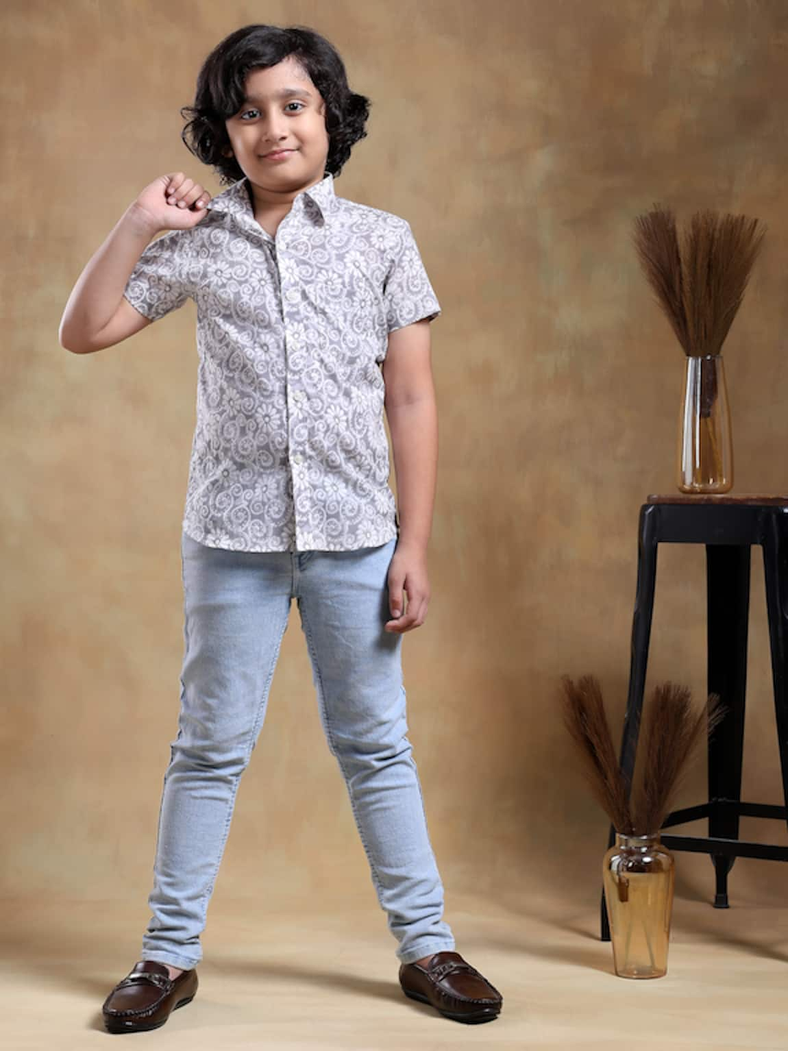 POMCHA JAIPUR Bachpan Moksha Hand Block Print Shirt