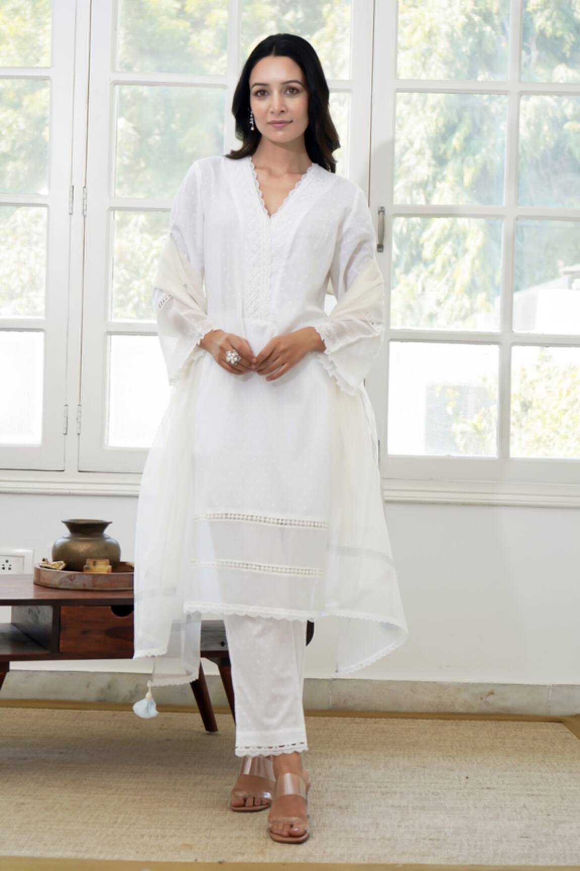 Nero India Lace Pattern Kurta