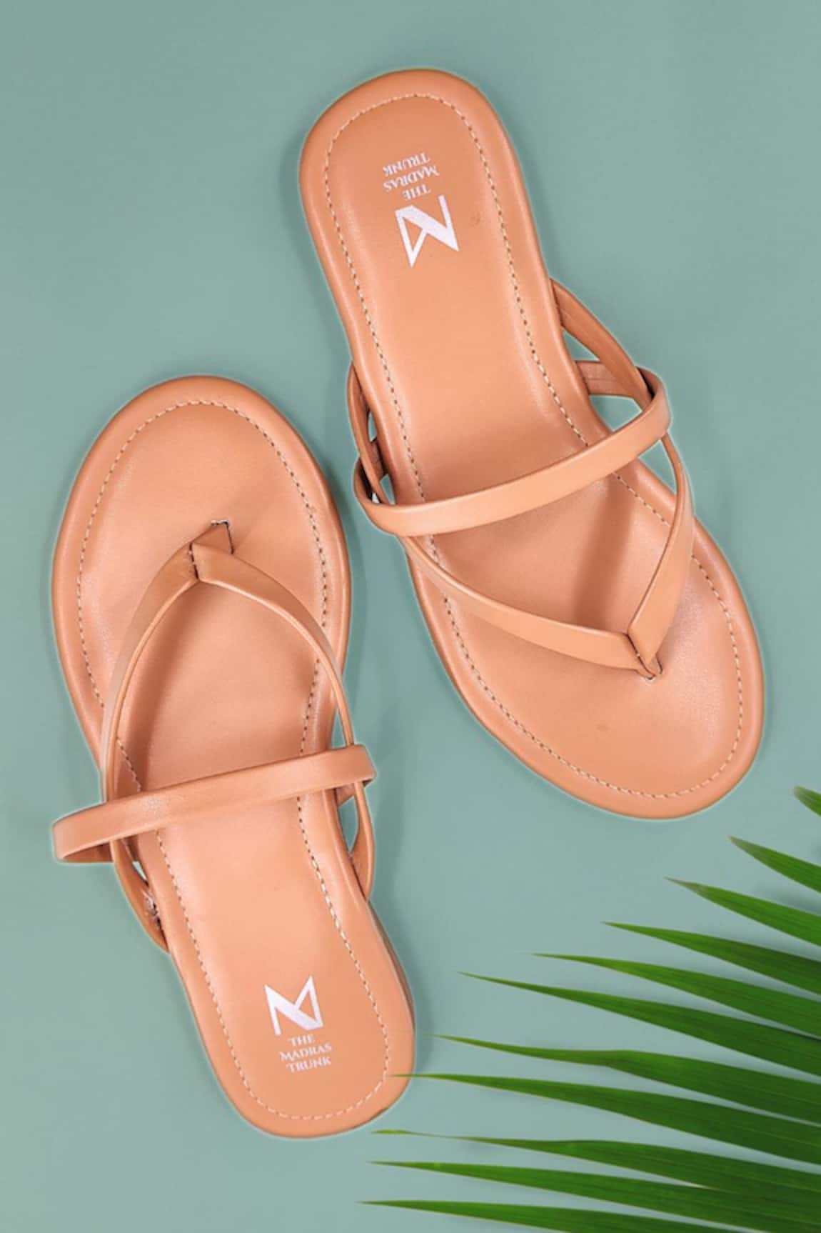 The Madras Trunk Mystique A Strap Slip On Sandals