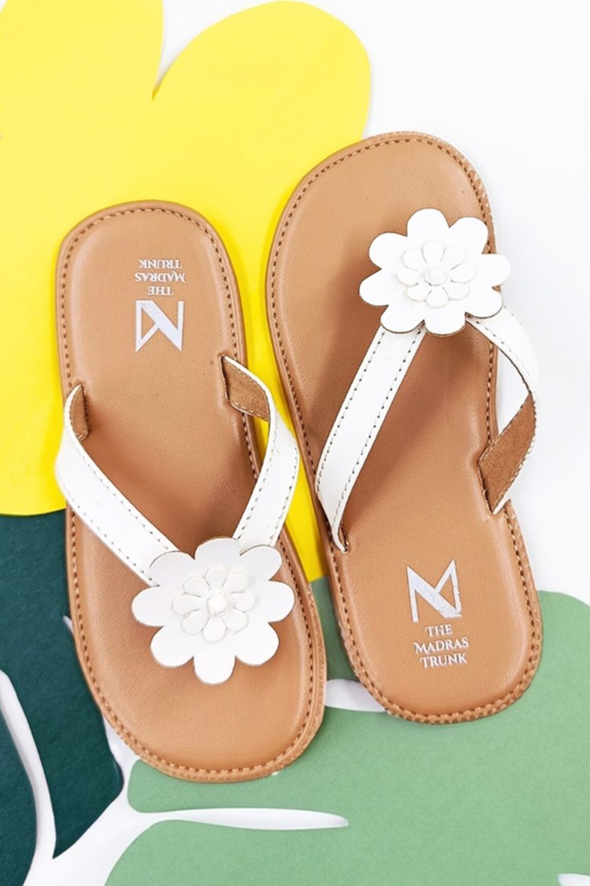 The Madras Trunk Bloom Strap Sandals