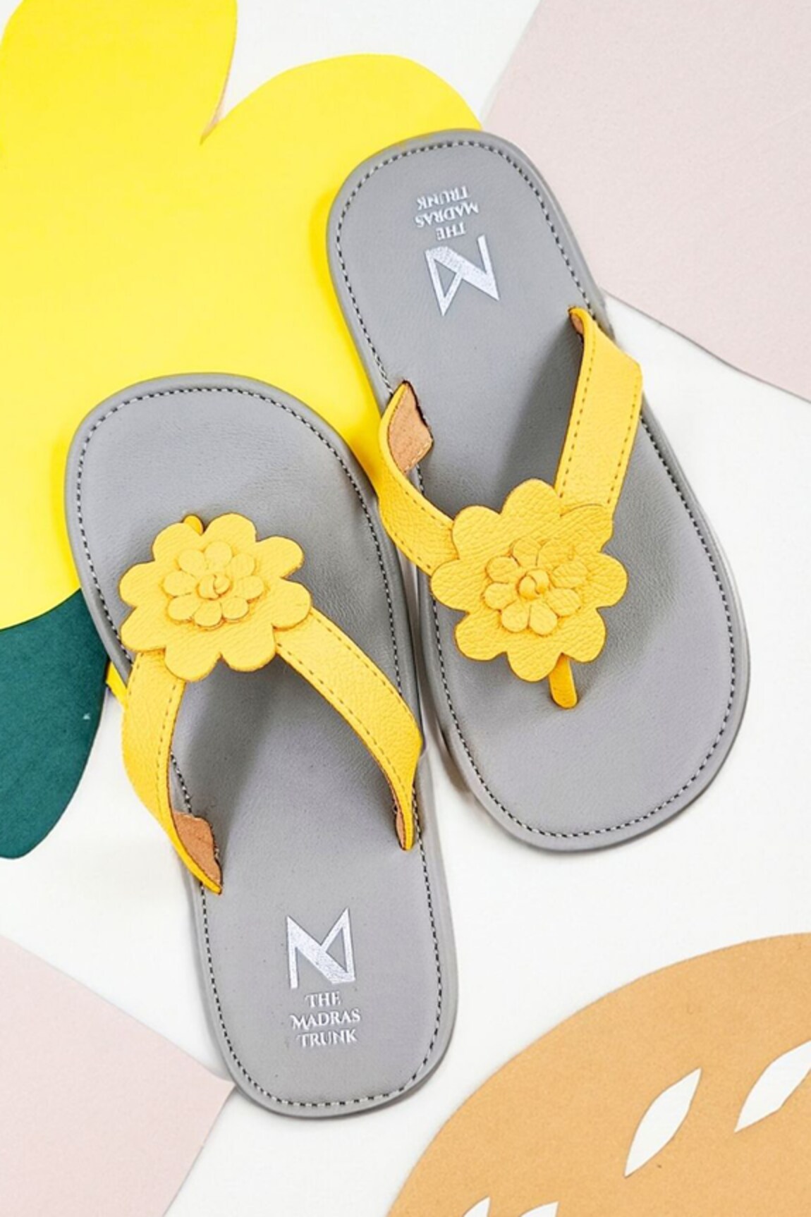 The Madras Trunk Bloom Flora Strap Sandals