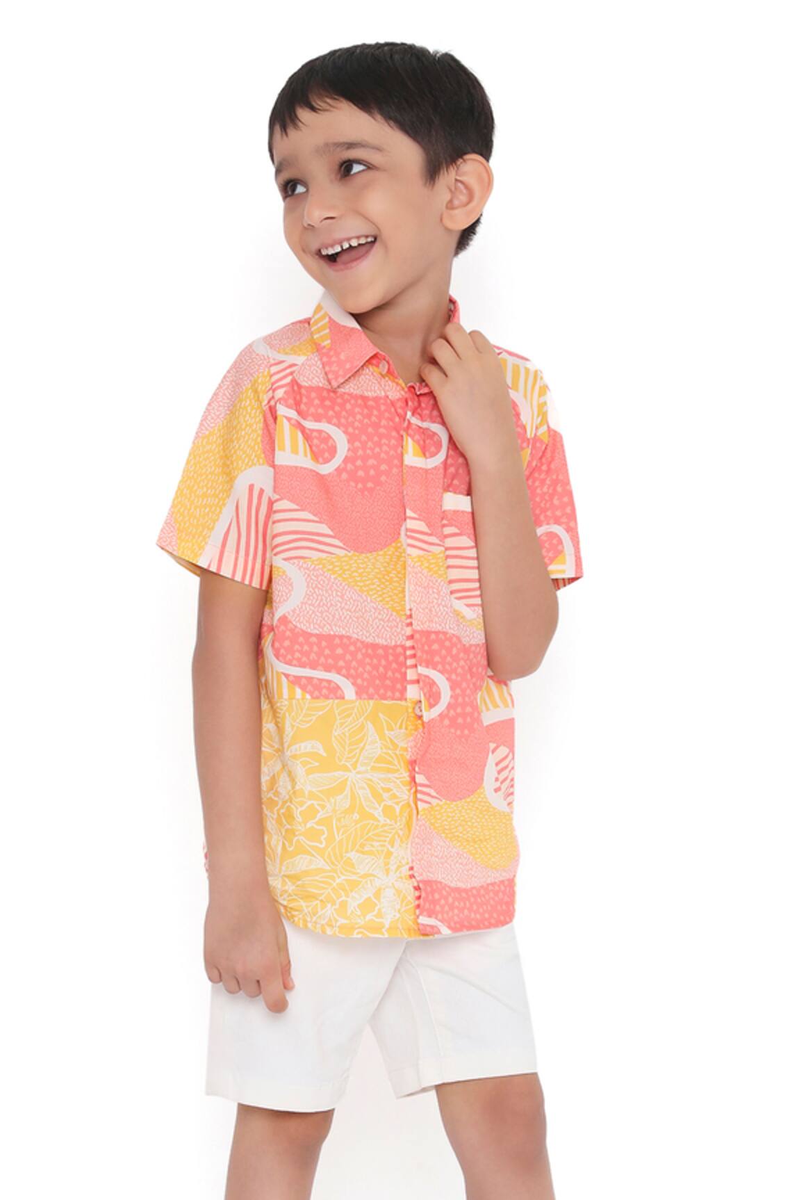 Miko Lolo Candy Escape Abstract Print Cotton Shirt