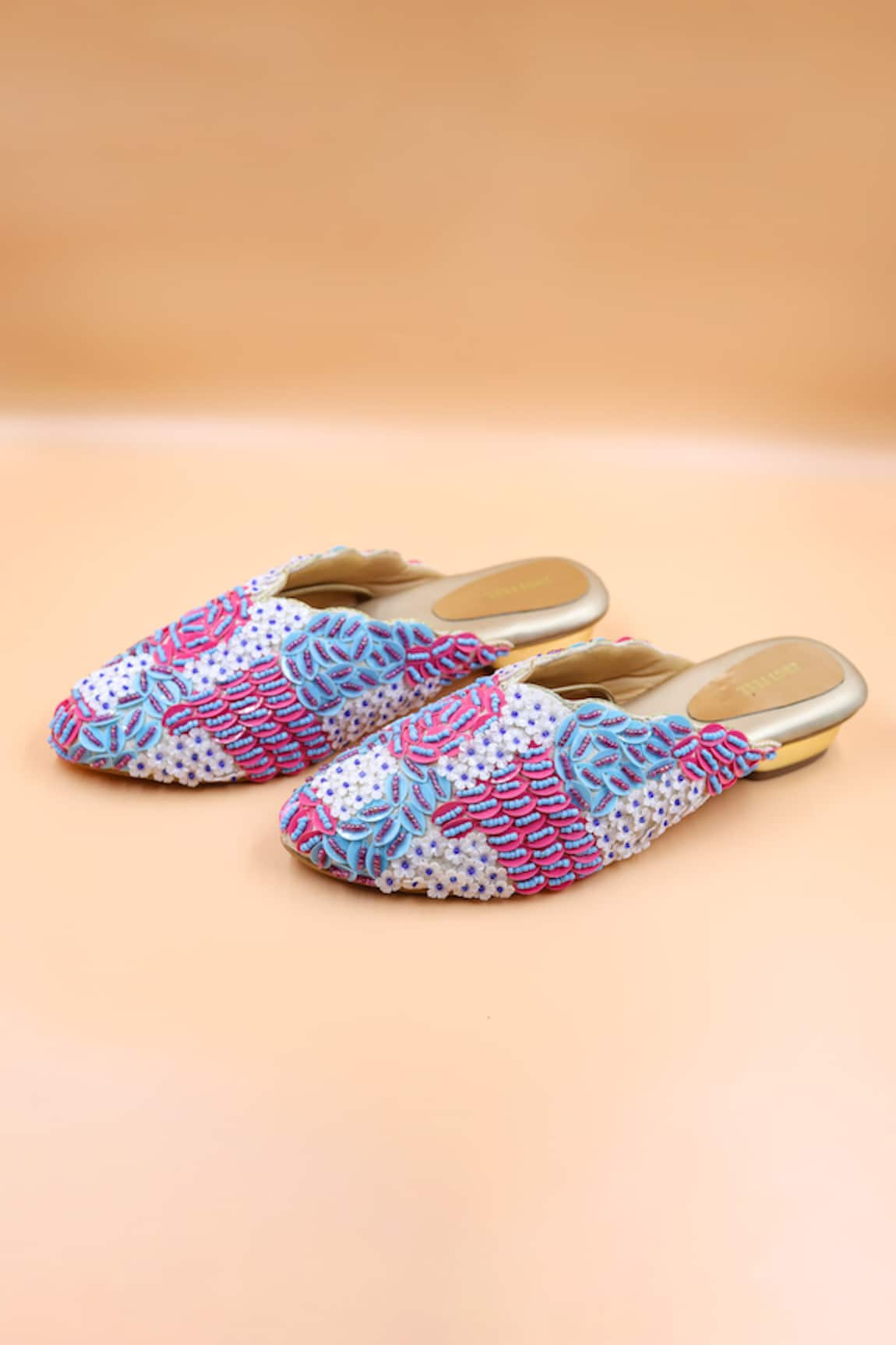 Foot Fuel Victoria Bead Sequin Embellished Mules