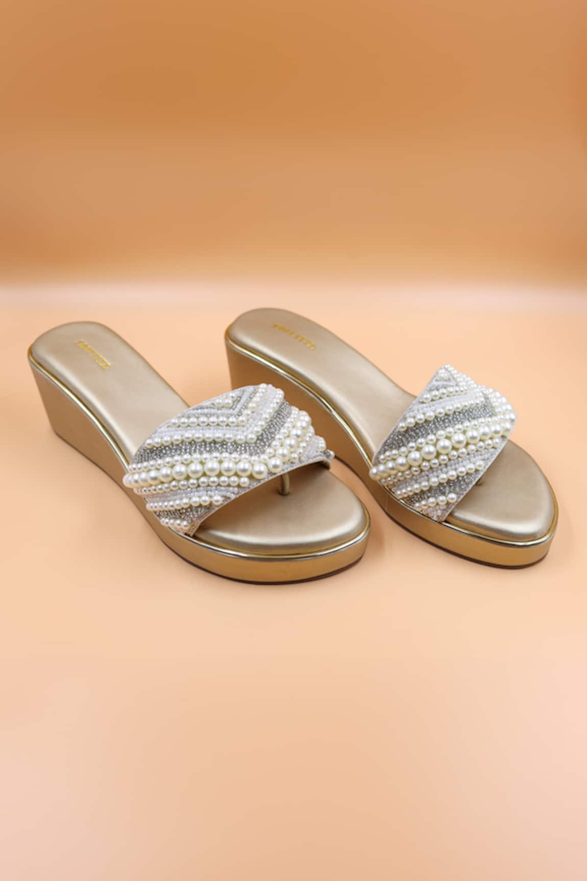 Foot Fuel Angel Bead Embellished Wedges