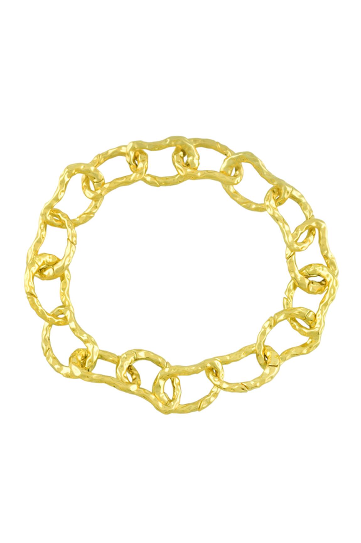 Arvino Molten Textured Chain Link Anklet 