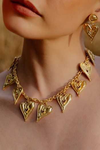 Arvino Textured Heart Necklace 