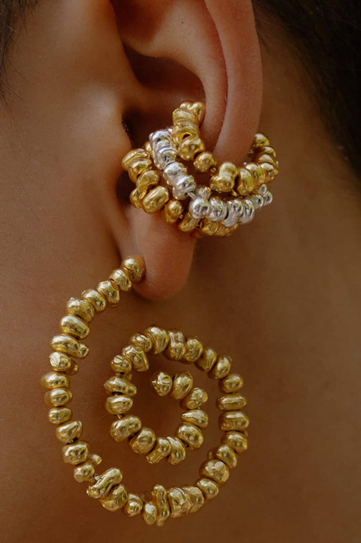 Arvino Molten Beaded Ear Cuff - Single Pc