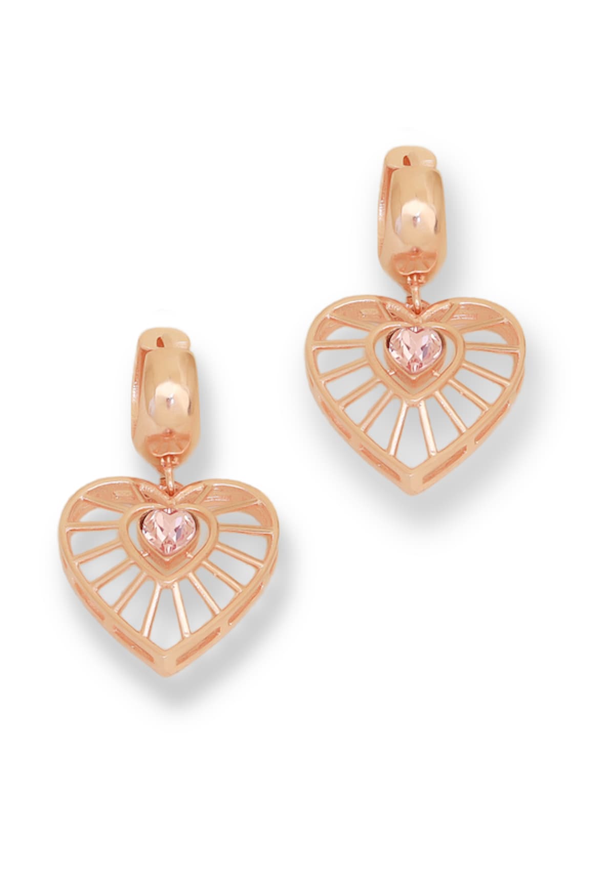 Esme by Aashna Dalmia Darling Dream Heart Shaped Cutwork Earrings