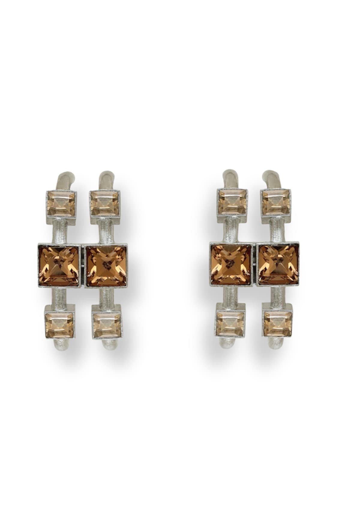 Esme by Aashna Dalmia Crismson Cascade Stone Embellished Studs