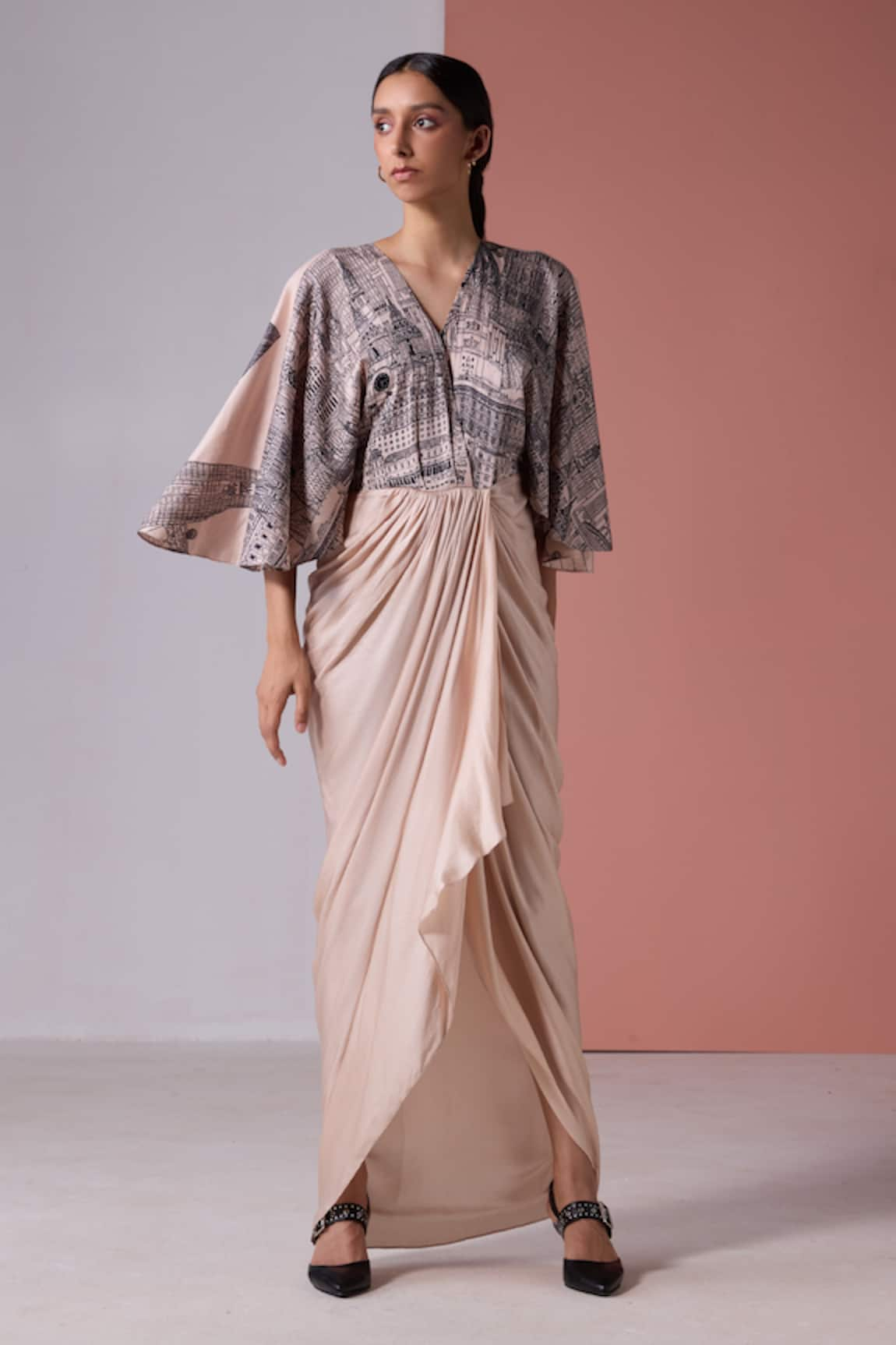 JYOTI SACHDEV IYER Landon Print Draped Kaftan