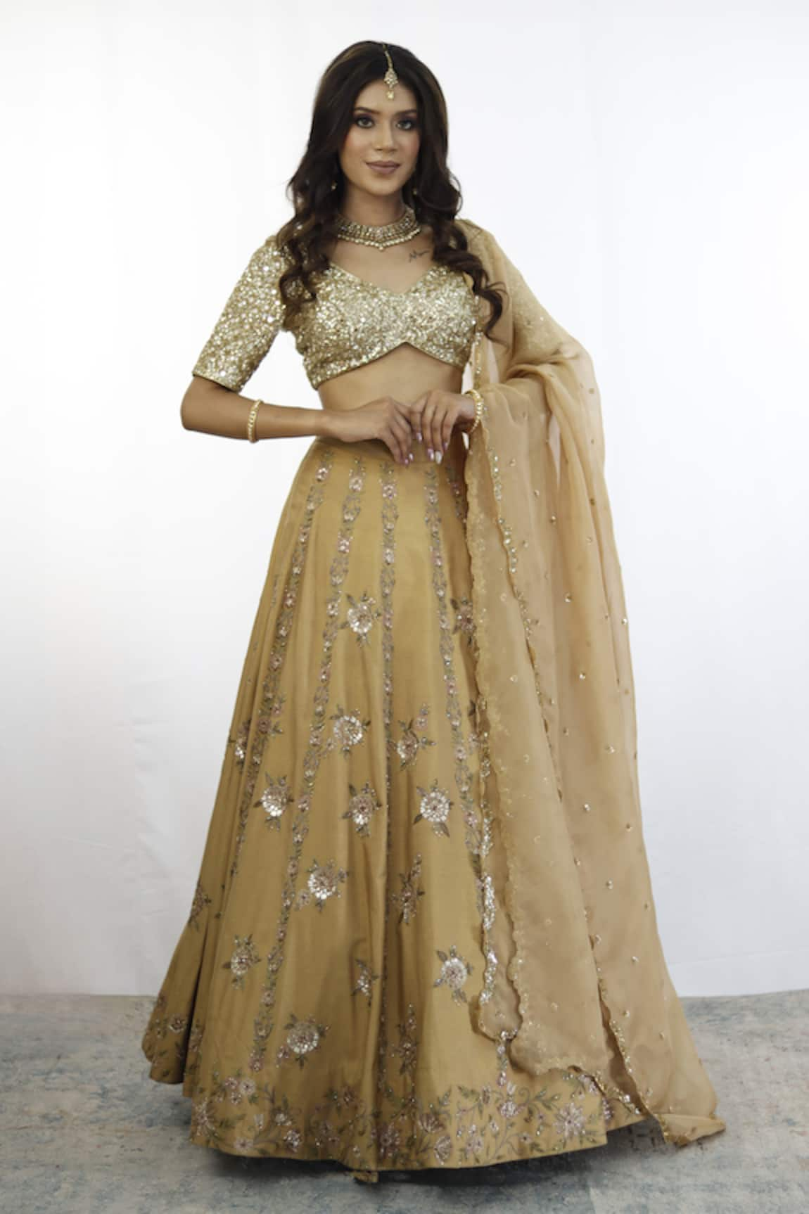 STUDIO TWELVE 11 Ari & Dori Embroidered Lehenga Set