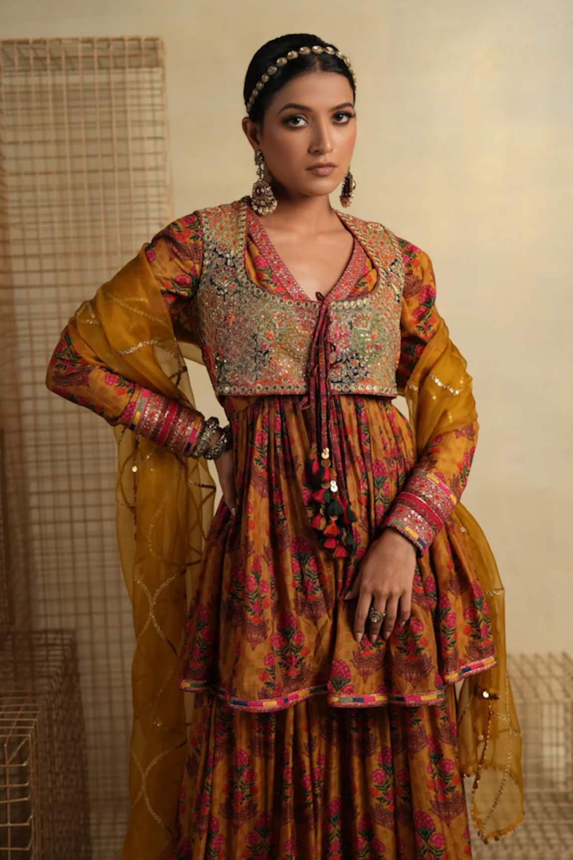 Pooja-Keyur Bagicha Jaali Embroidered Koti Jacket