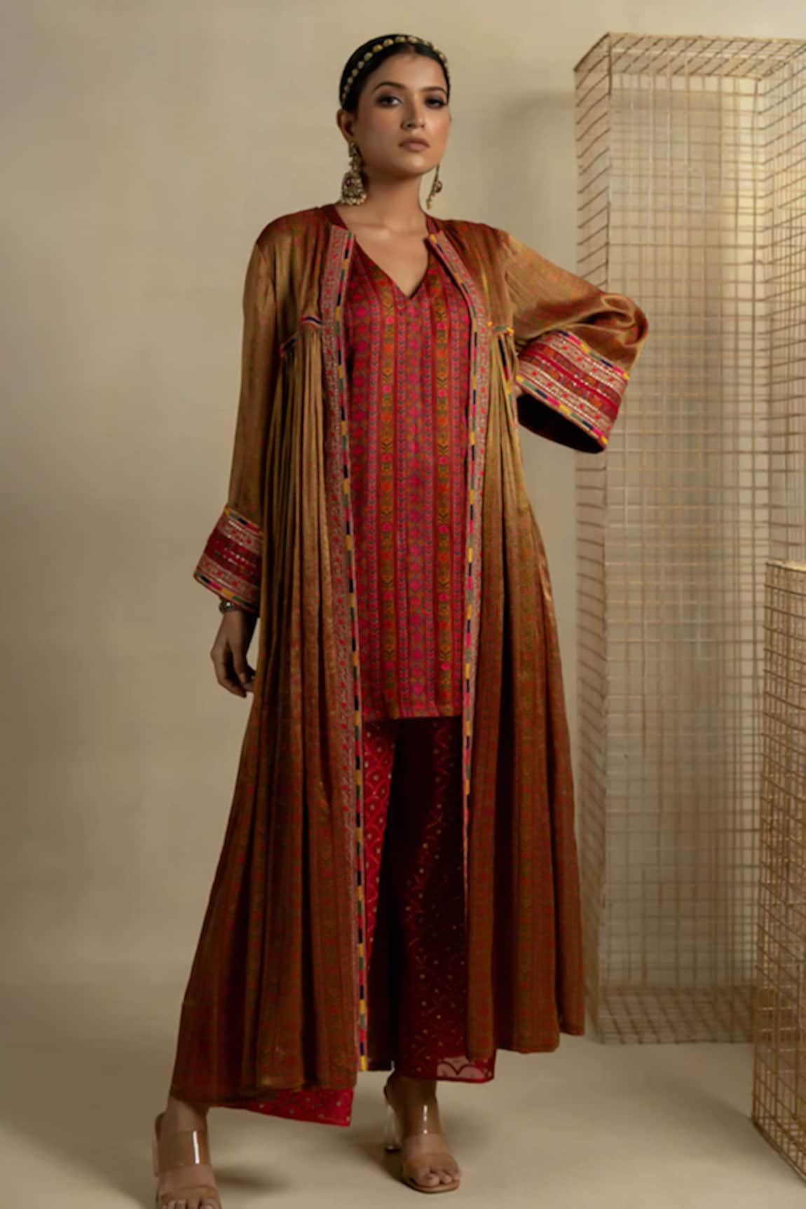 Pooja-Keyur Bagh Floral Print Kurta With Palazzo