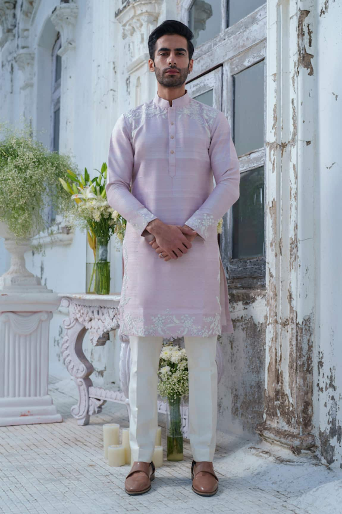 Amrit Dawani Flora Embroidered Kurta With Trouser