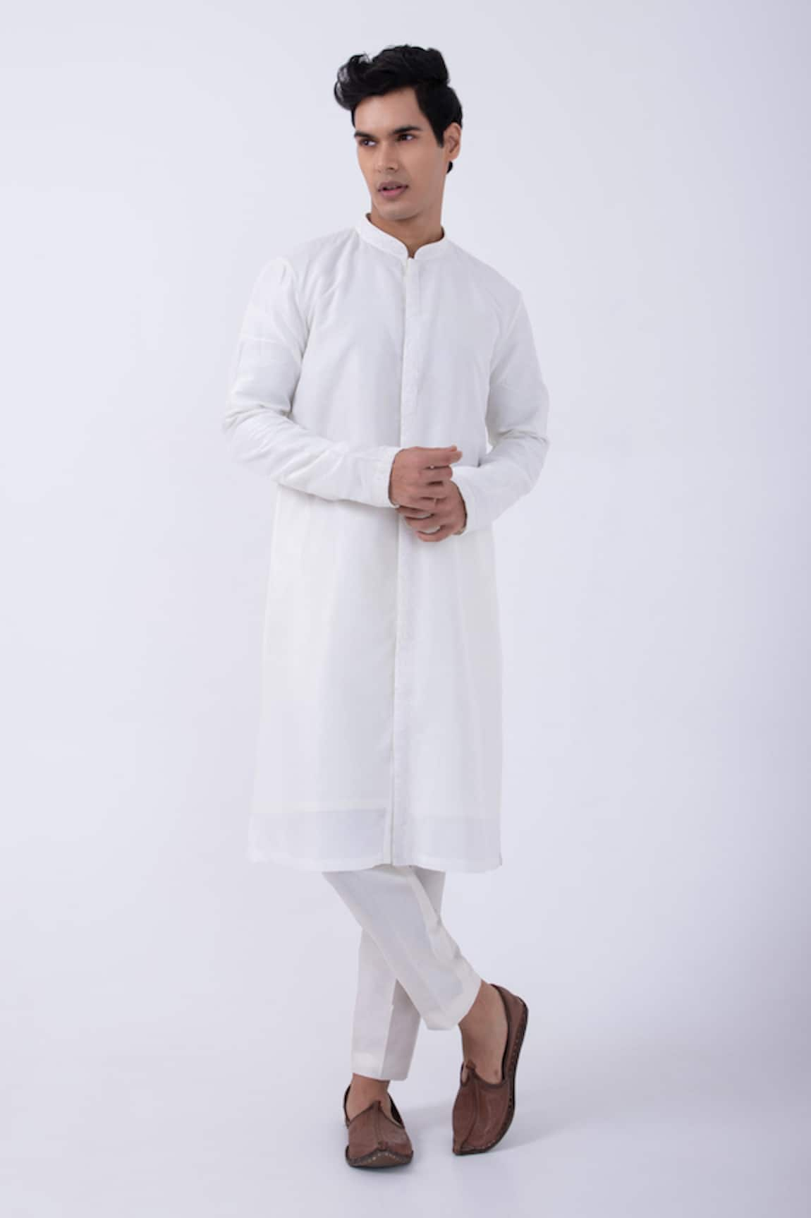 KAKA CALCUTTA Collar Work Kurta & Pyjama Set