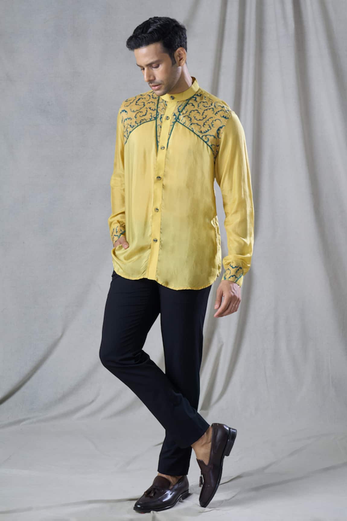 Bhusattva Abstract Hand Painted Front Shirt