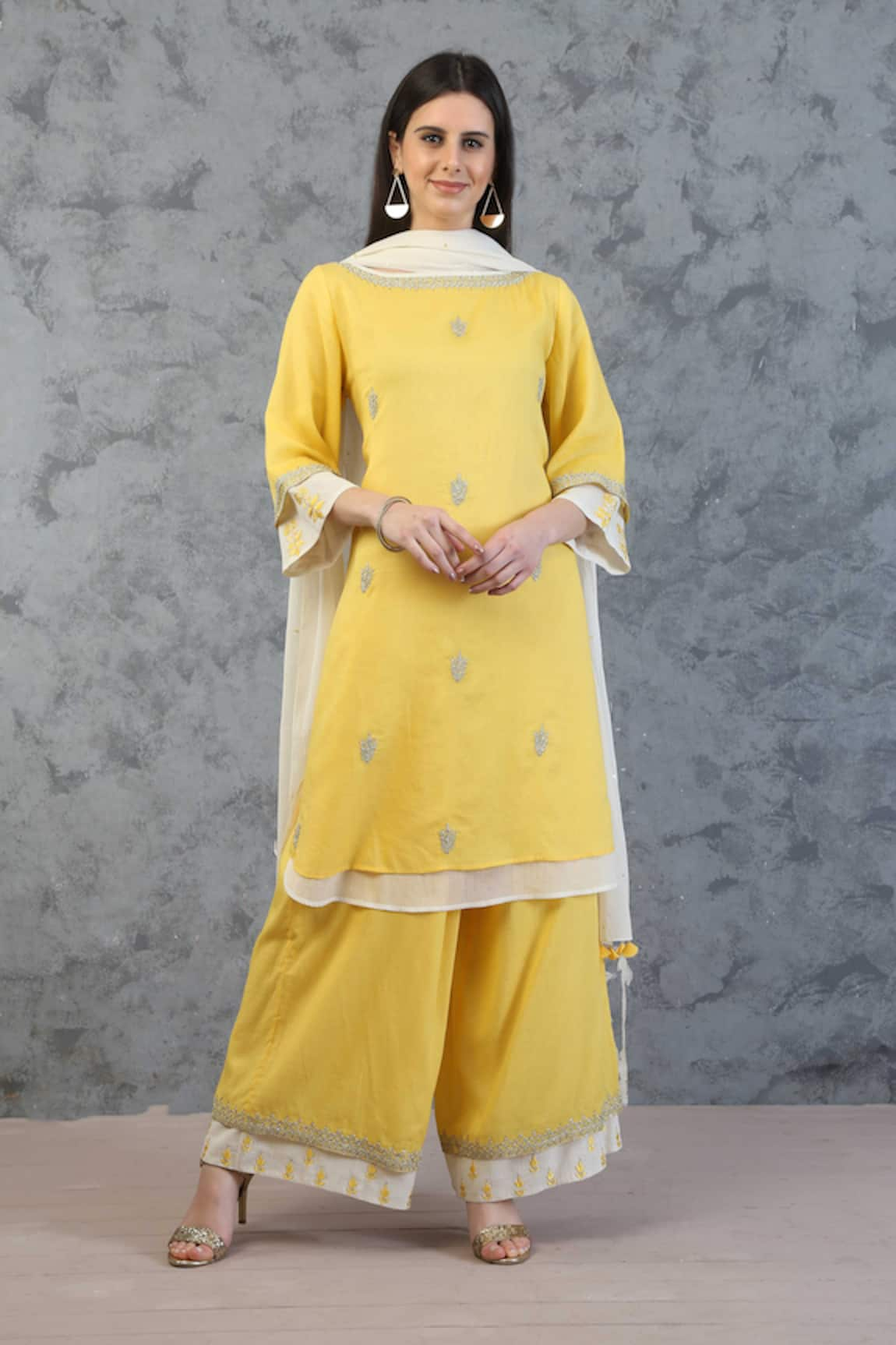 Anju & Harleen Embroidered Kurta Pant Set