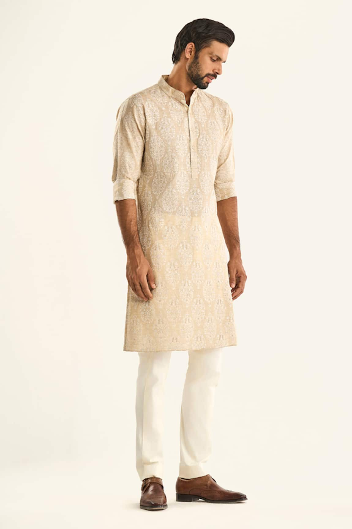 Raghavendra Rathore Jodhpur The Haveli Floral Embroidered Kurta