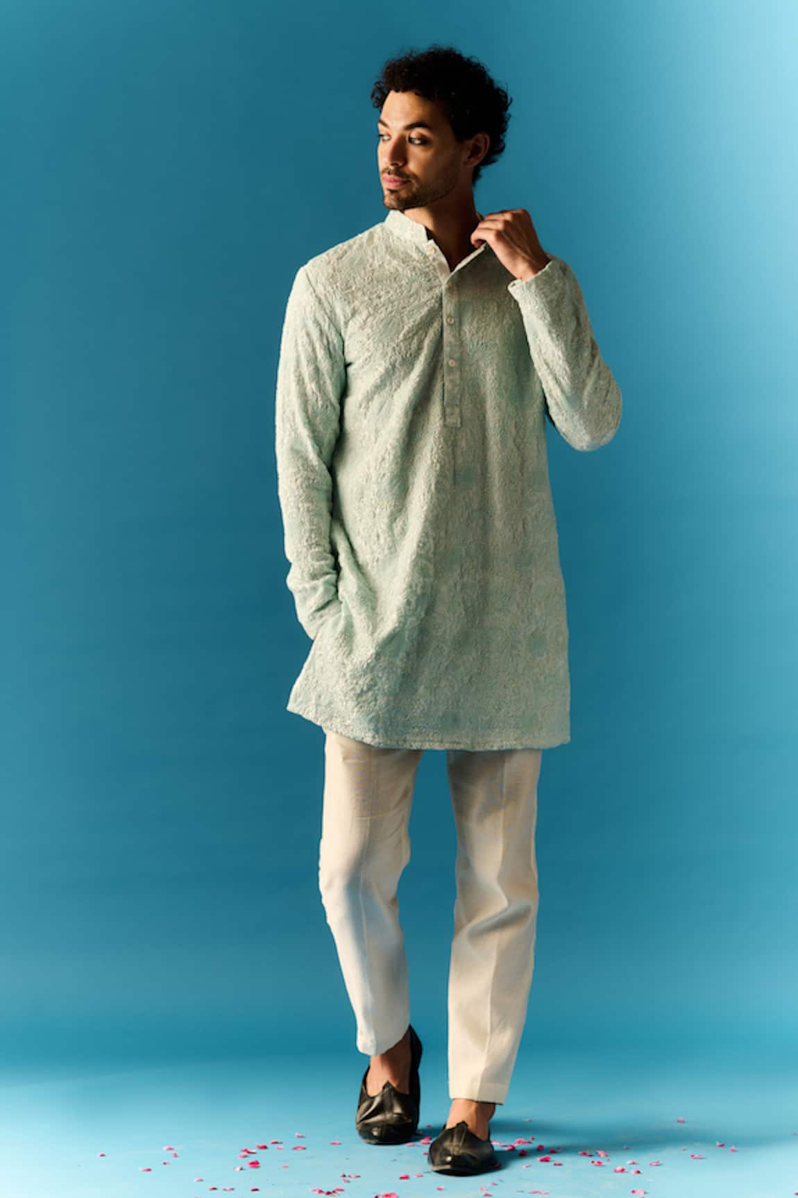 NAFS Hand Embroidered Lucknowi Chikankari Kurta