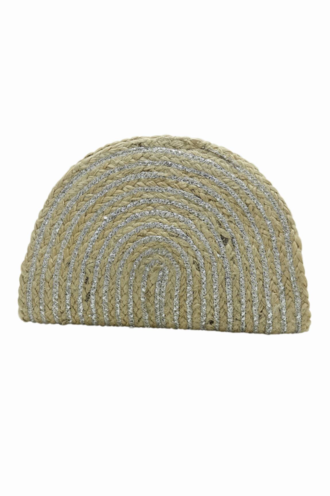 Trov Beige Crescent Moon Clutch 