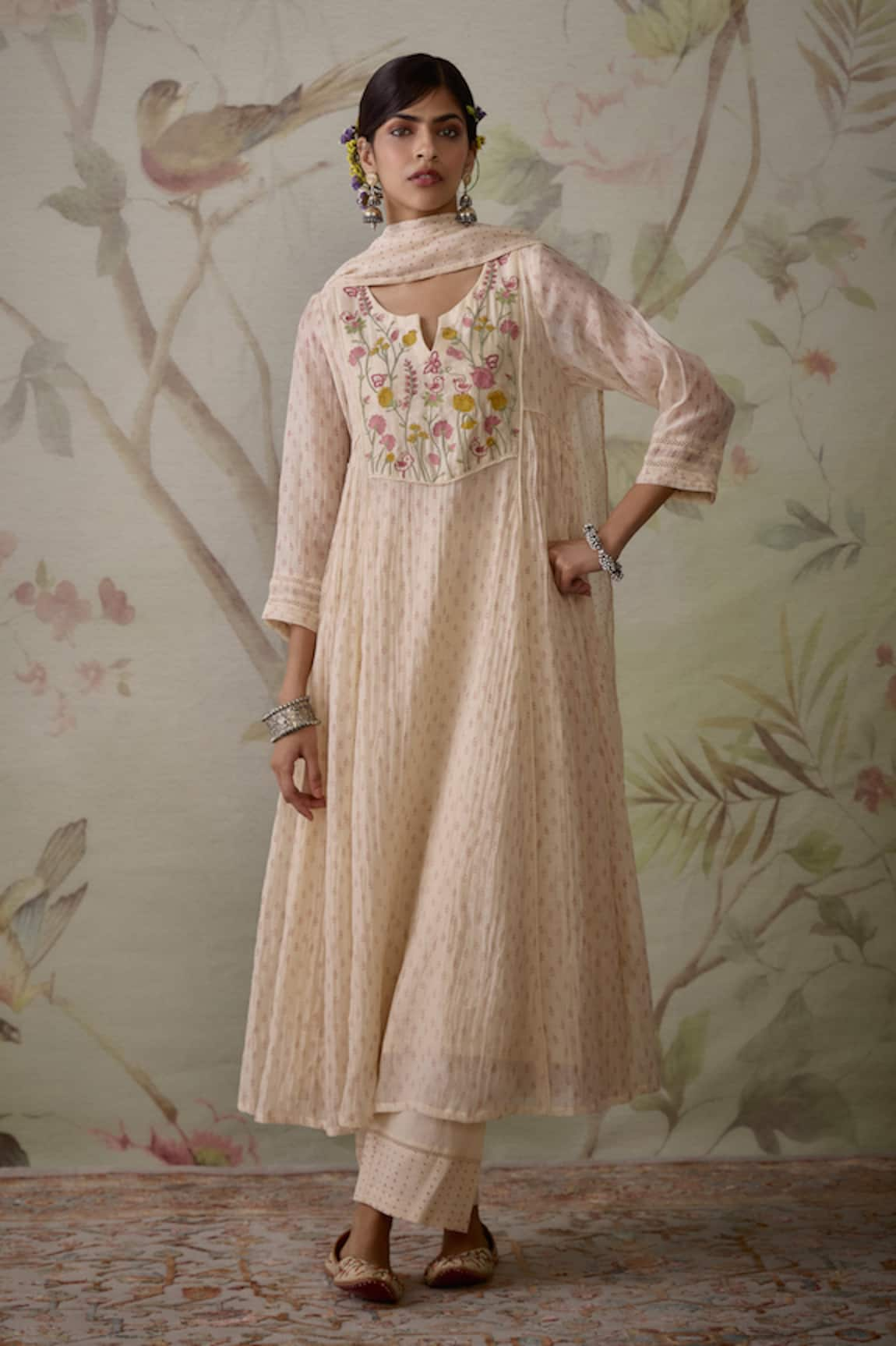 Kritika Dawar Floral Block Print Kurta Set