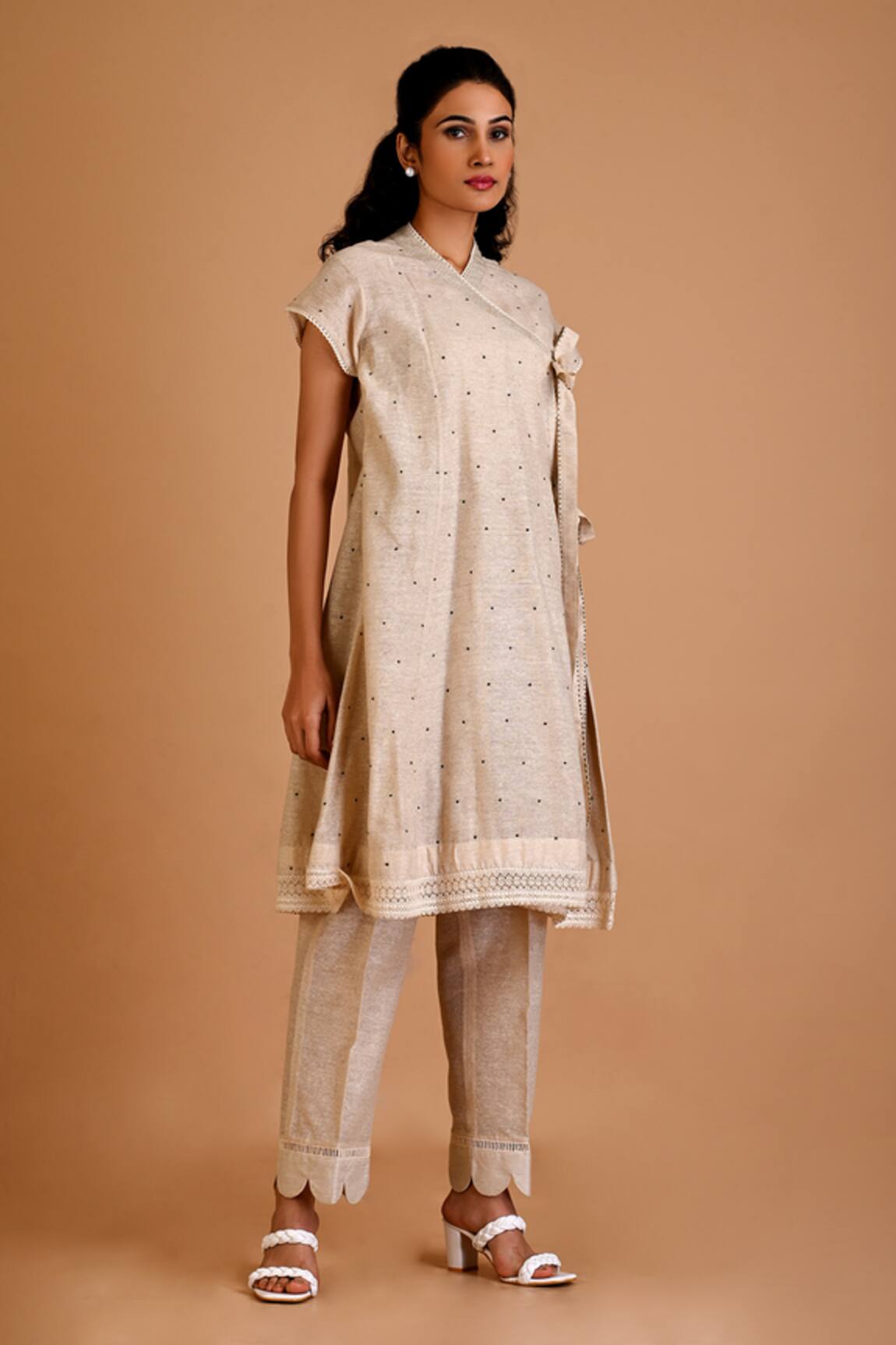 Mityan Brittle Bush Embroidered Tunic Set