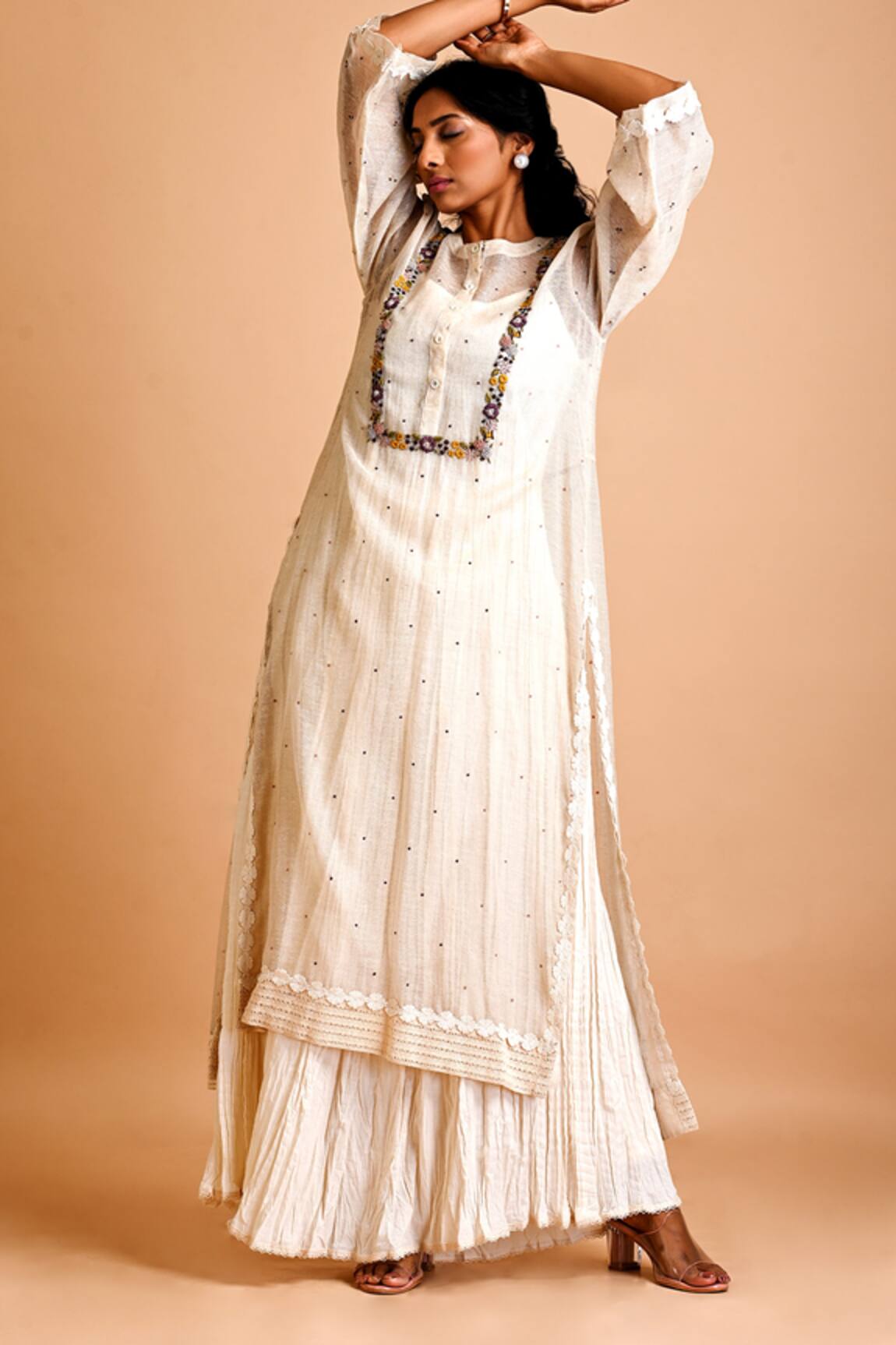 Mityan Bryony Embroidered Asymmetric Tunic With Inner