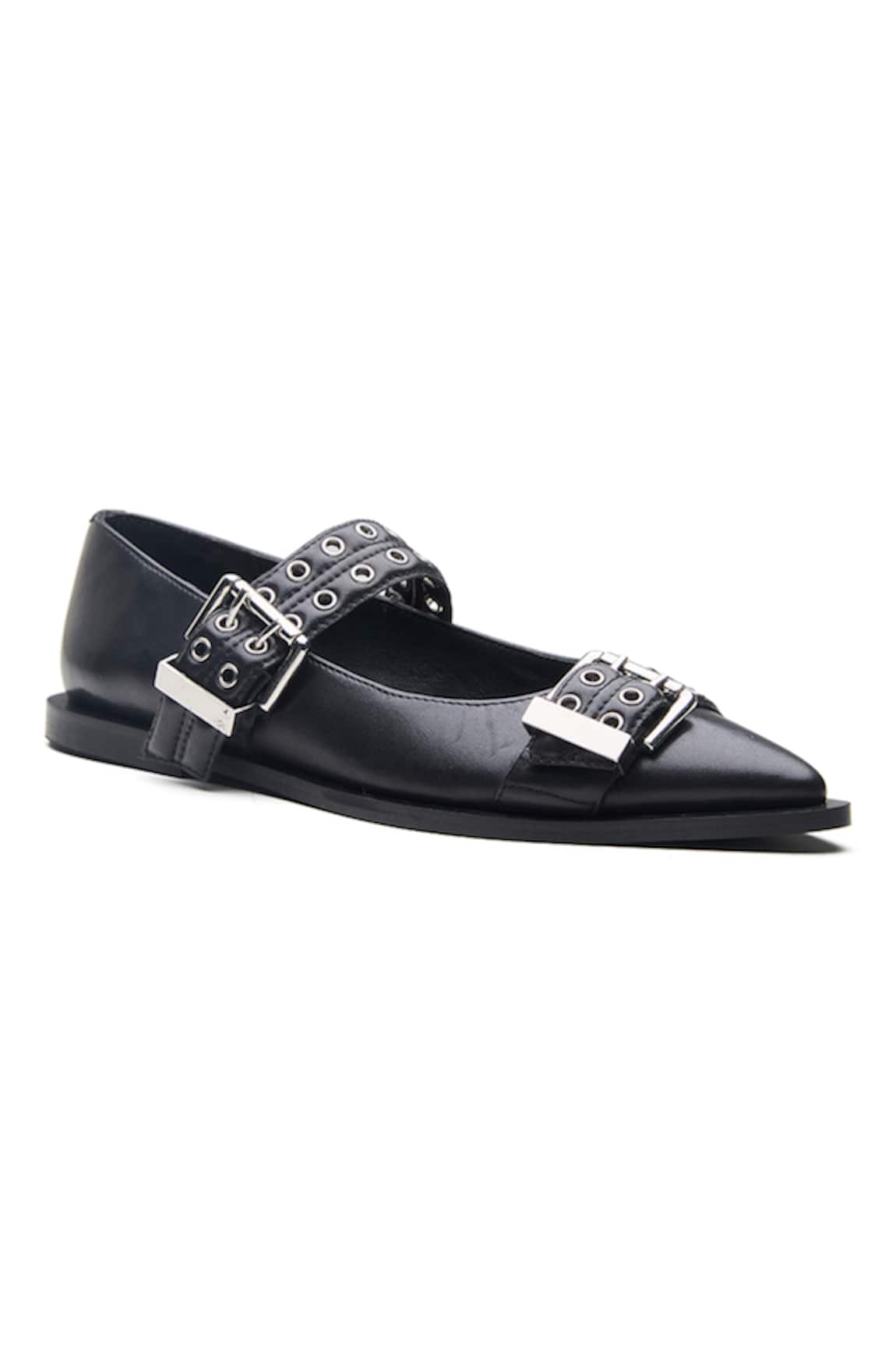 Dang Shoes Double Buckle Strap Flats