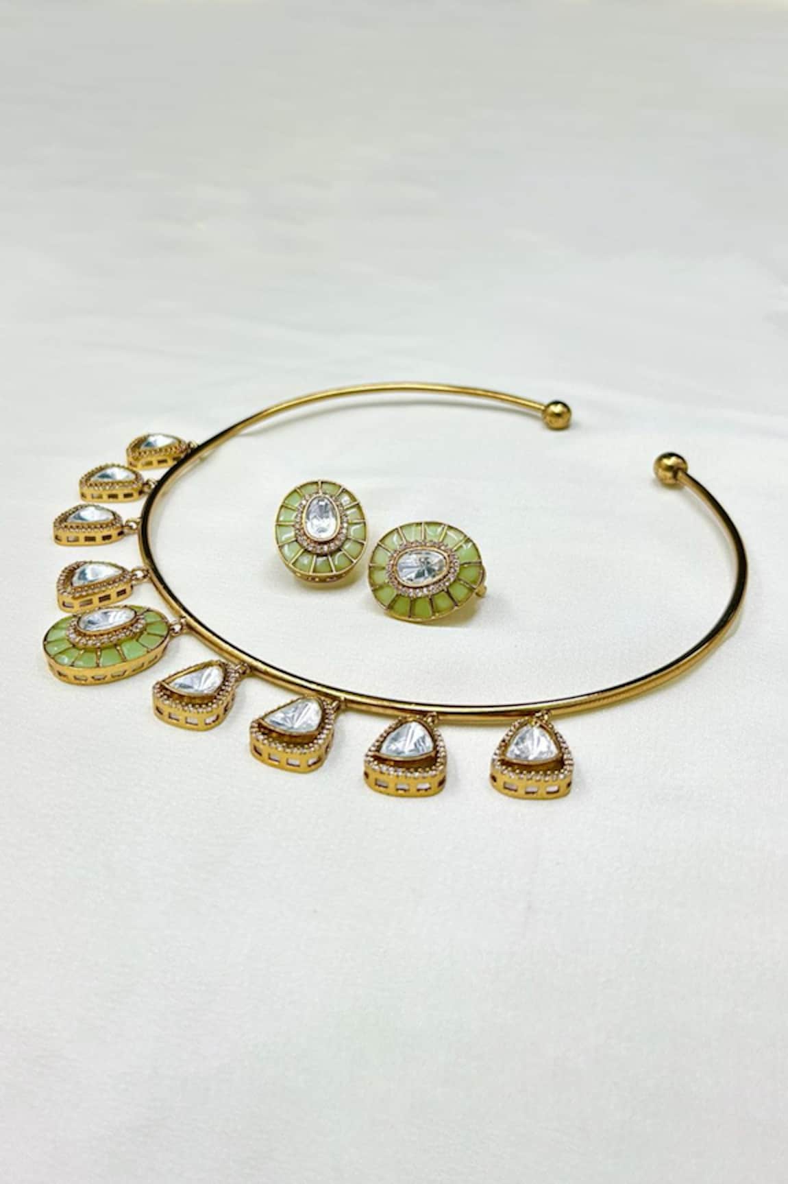Queens Jewels Karishma Stones Embellished Choker Necklace Set
