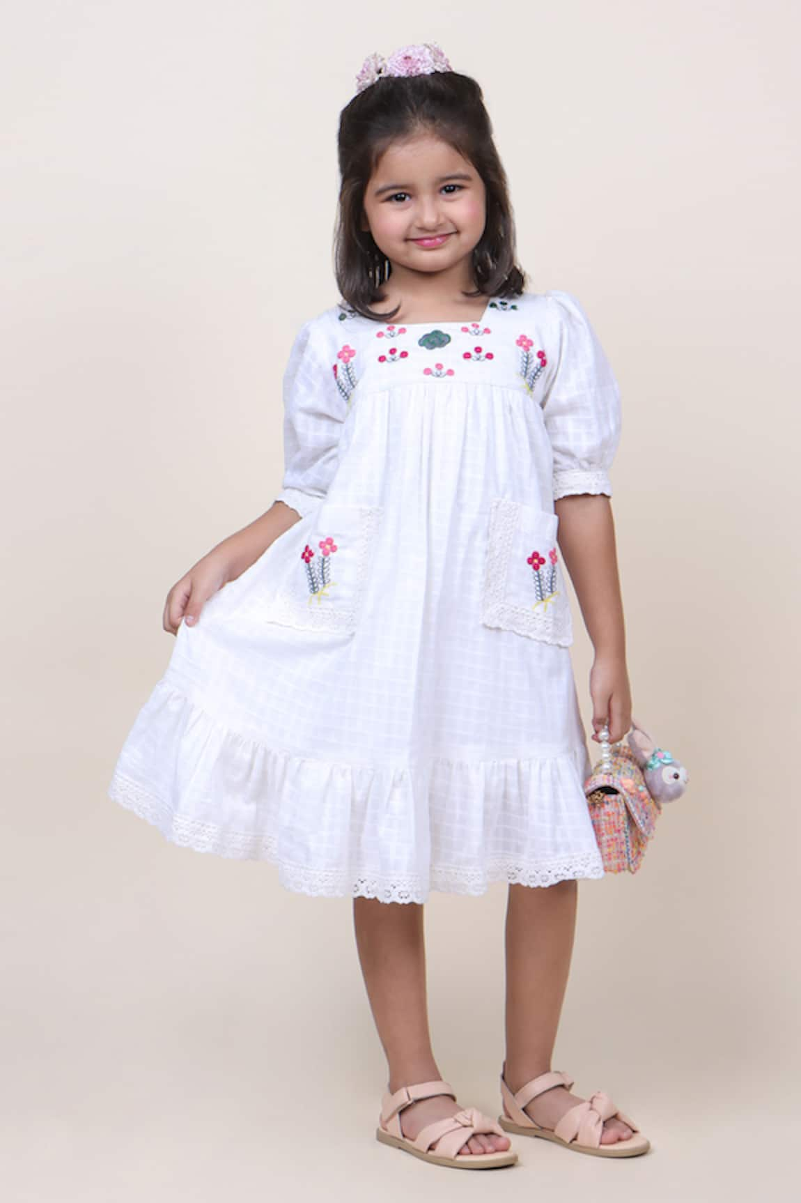 JILMIL DREAMWEAR Ditsy Bloom Embroidered Dress